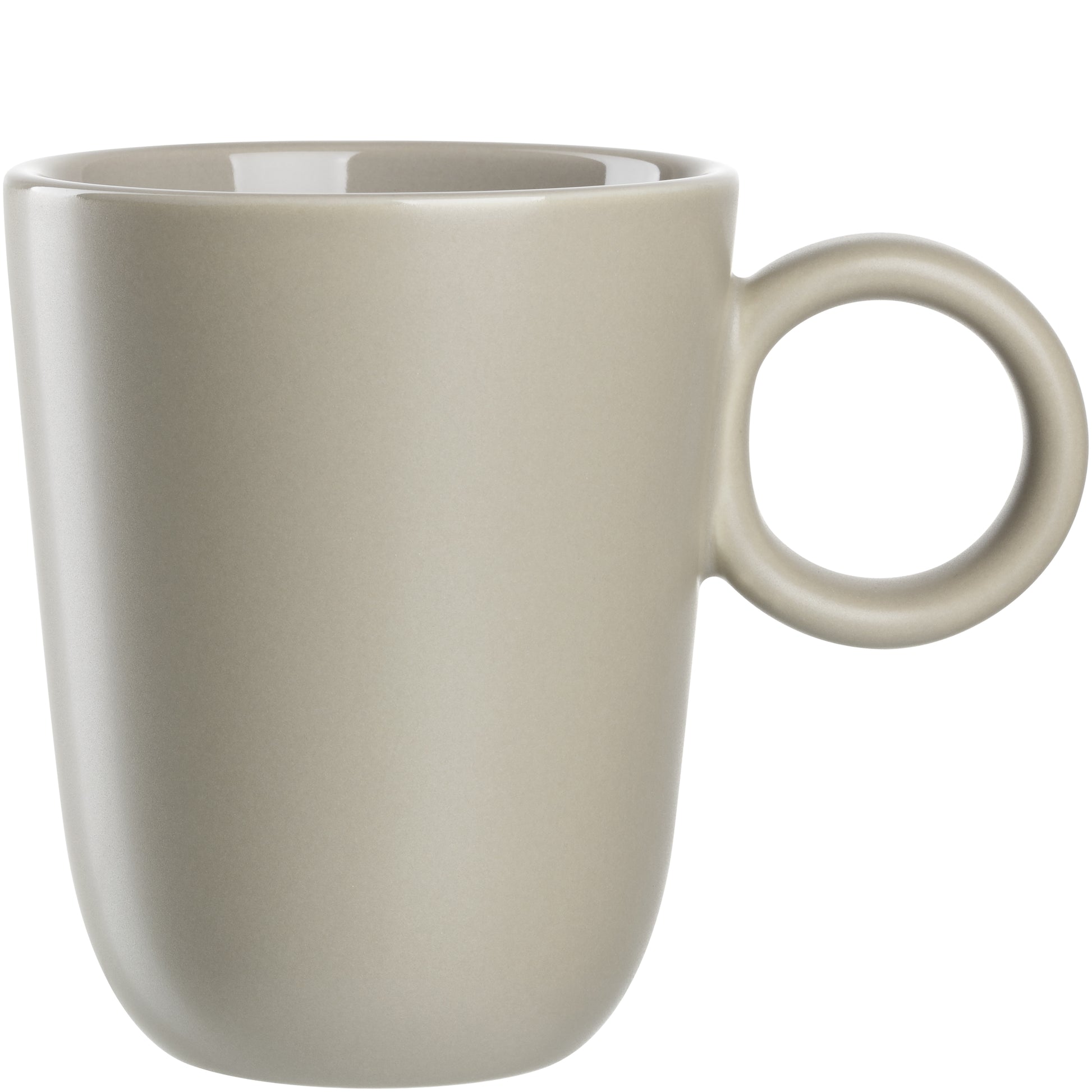 Leonardo Kaffeetasse – 0,40 l, Keramik, Beige, spülmaschinenfest, 6 Stück