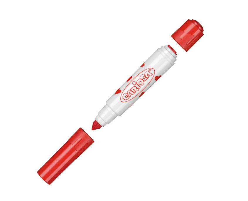 Carioca Stamperello 3416 Filzstifte – Doppelspitze, Rundspitze & Stempel, 1–7 mm, auswaschbar, 12 Farben