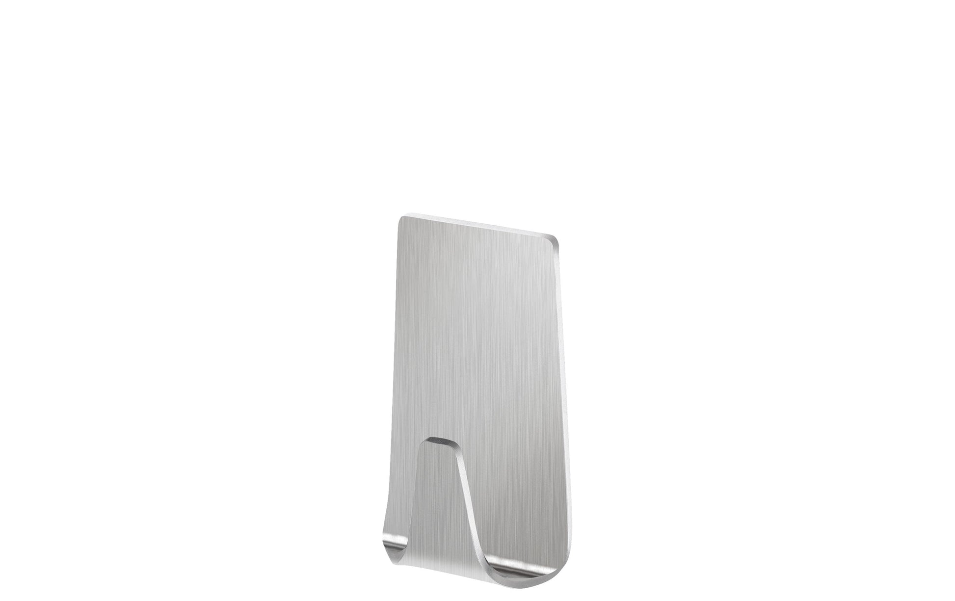 TESA Klebehaken – Edelstahl, 1 kg, Klebestreifen, Silber, 2er-Set