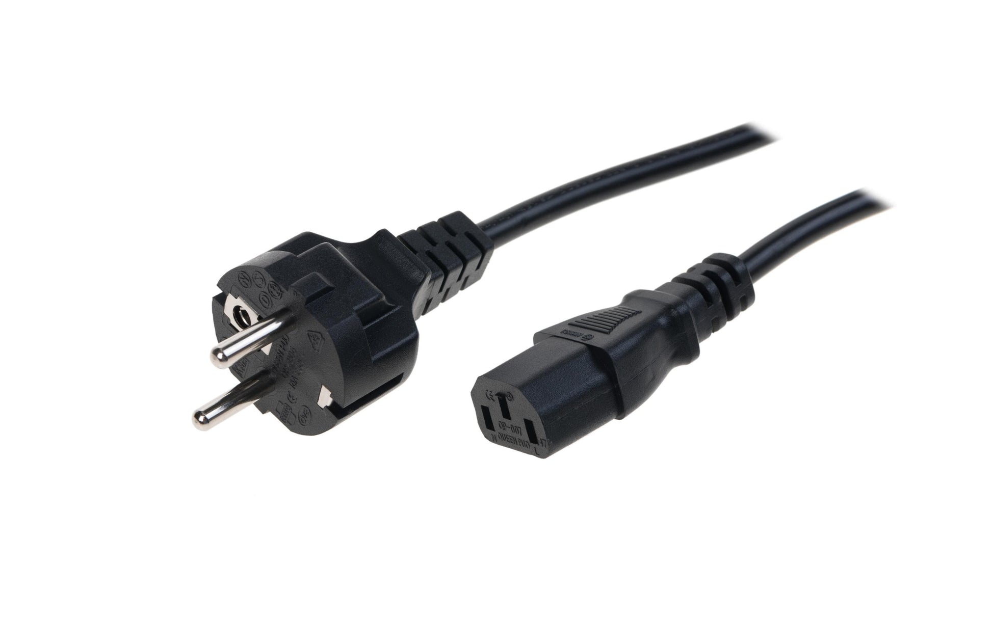 Diggelmann Netzkabel – Schuko (CEE 7/7)–IEC C13, 1,8 m, 10 A, schwarz