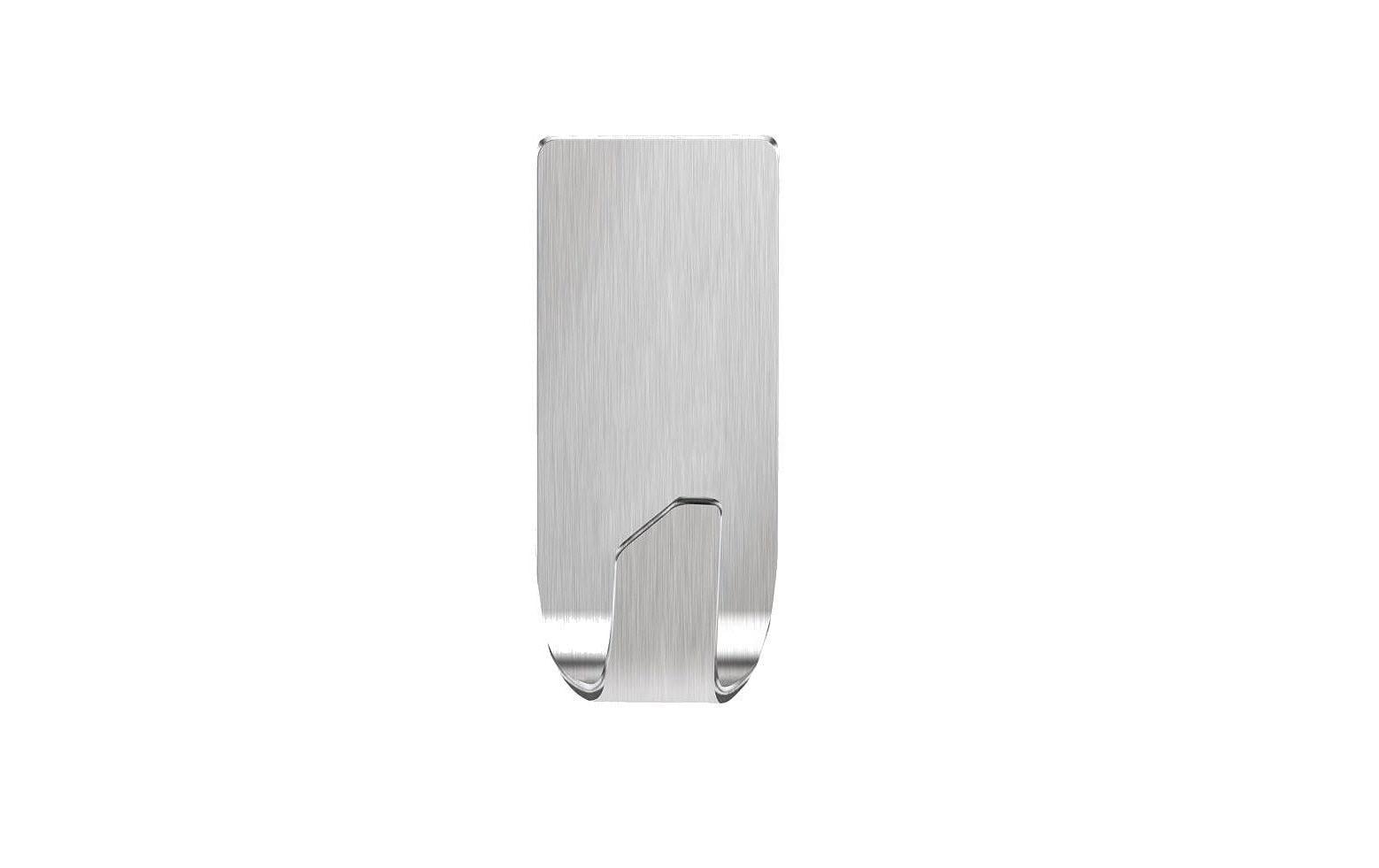 TESA Klebehaken – Edelstahl, 1 kg, Klebestreifen, 2er-Set