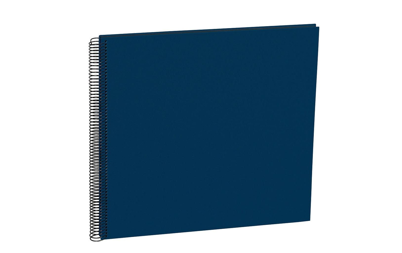 Semikolon Fotobuch Wiro Economy – für 345 × 332 mm, blau, mit Spiralbindung, Textil