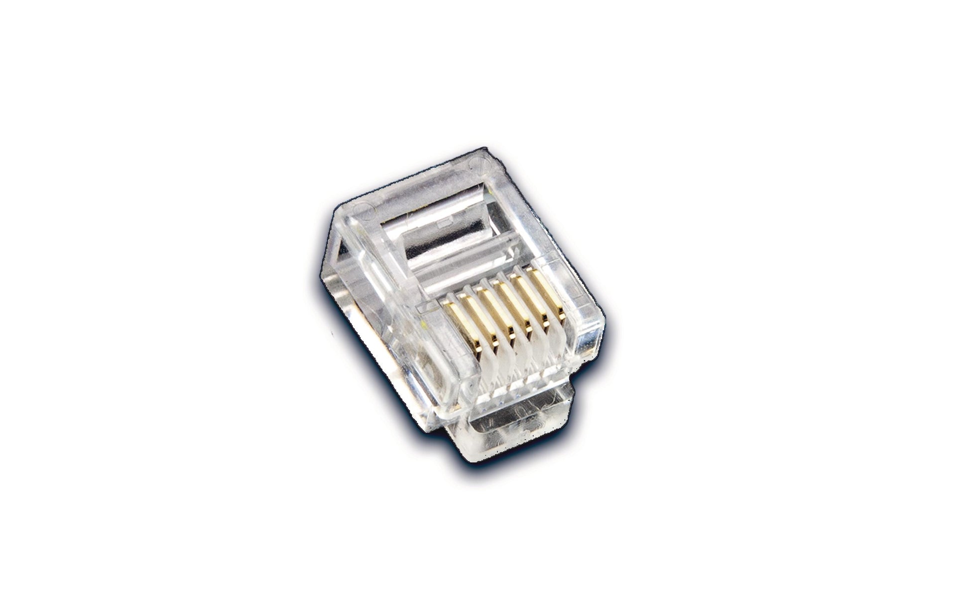 Wirewin MOD 6-6 SF-100 – Modularstecker RJ-11 zu RJ-12, 100 Stück, weiss
