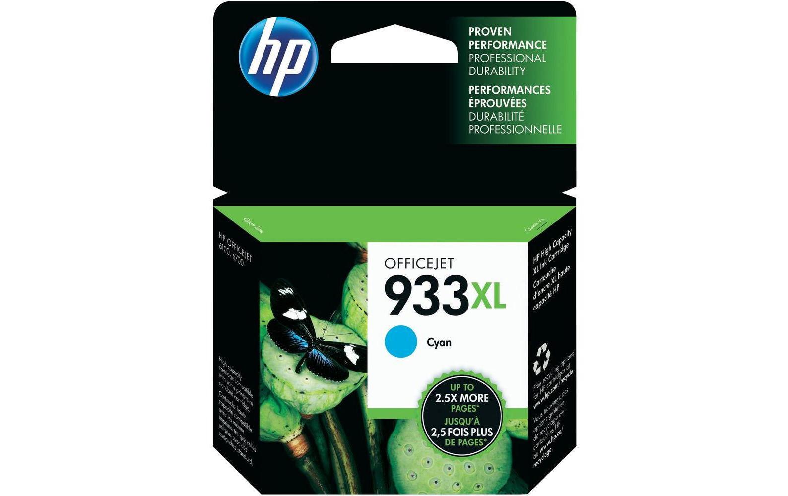 HP Tintenpatrone 933XL, cyan, XL – für OfficeJet 6100, 6600, 6700 und andere