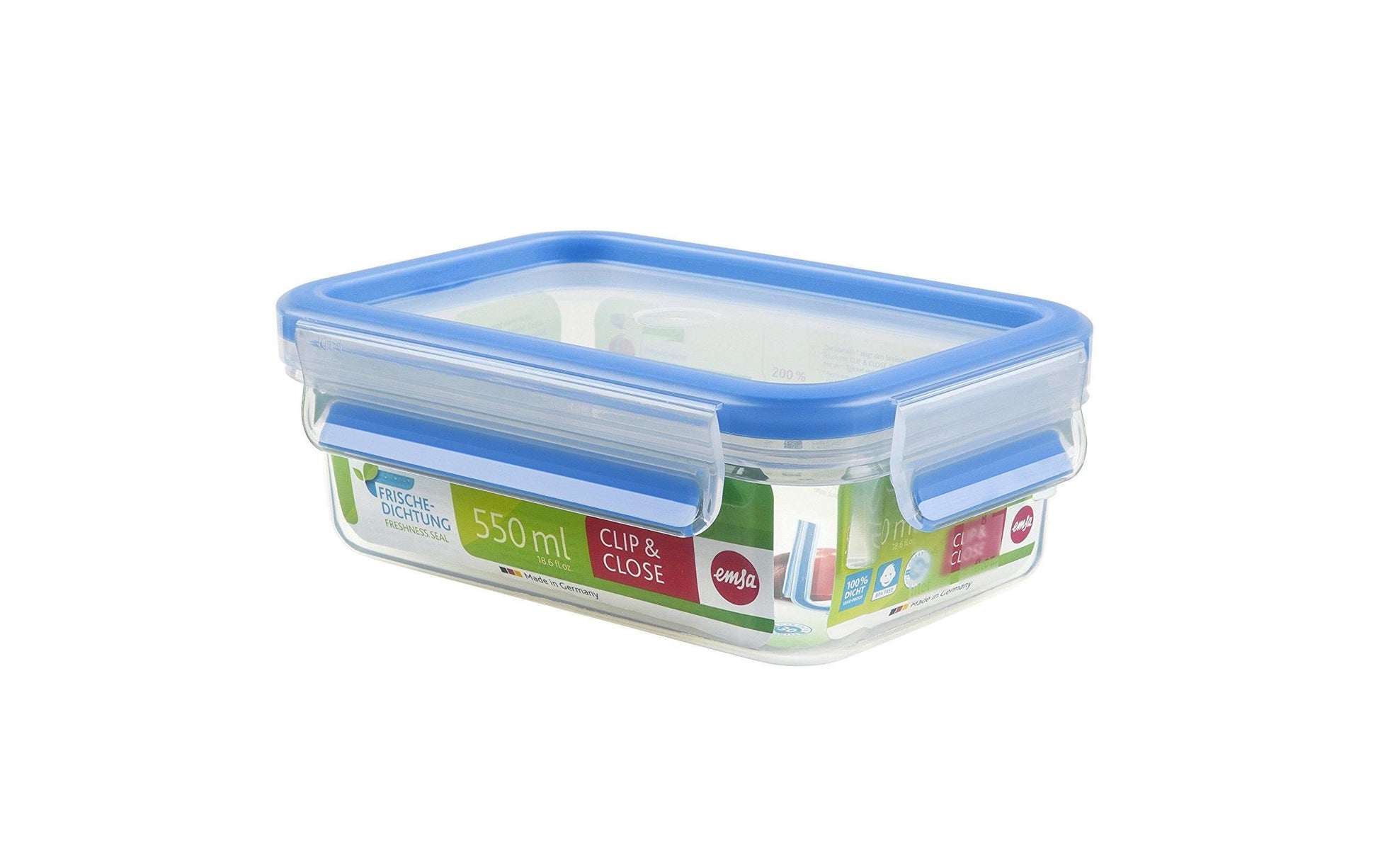EMSA Vorratsdose 550 ml, 16,3 × 11,3 × 5,8 cm, Kunststoff, transparent