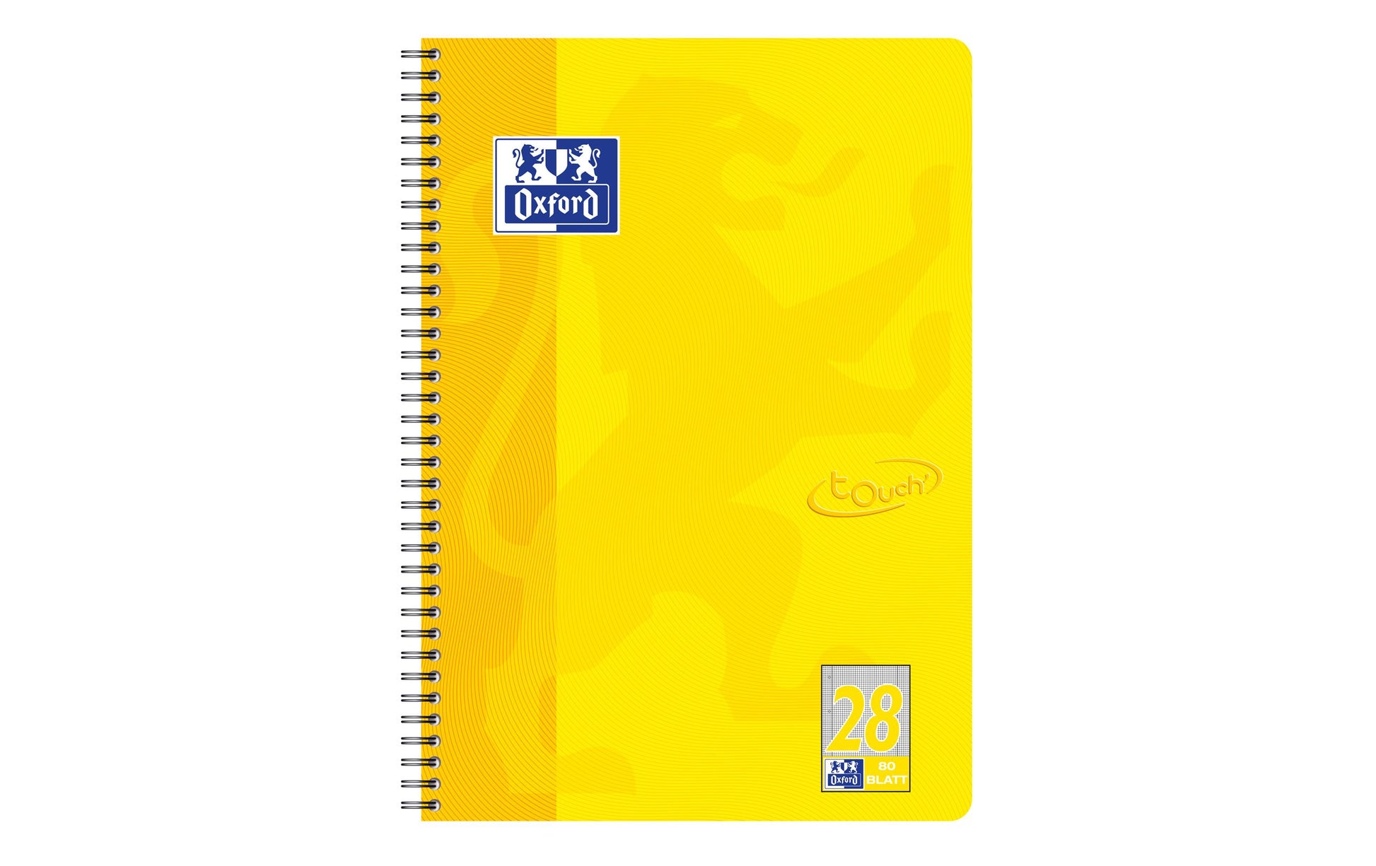 Elba Collegeblock, 80 Blatt, 4-fach gelocht, perforiert, 90 g/m² – Sonnengelb, für SCRIBZEE App
