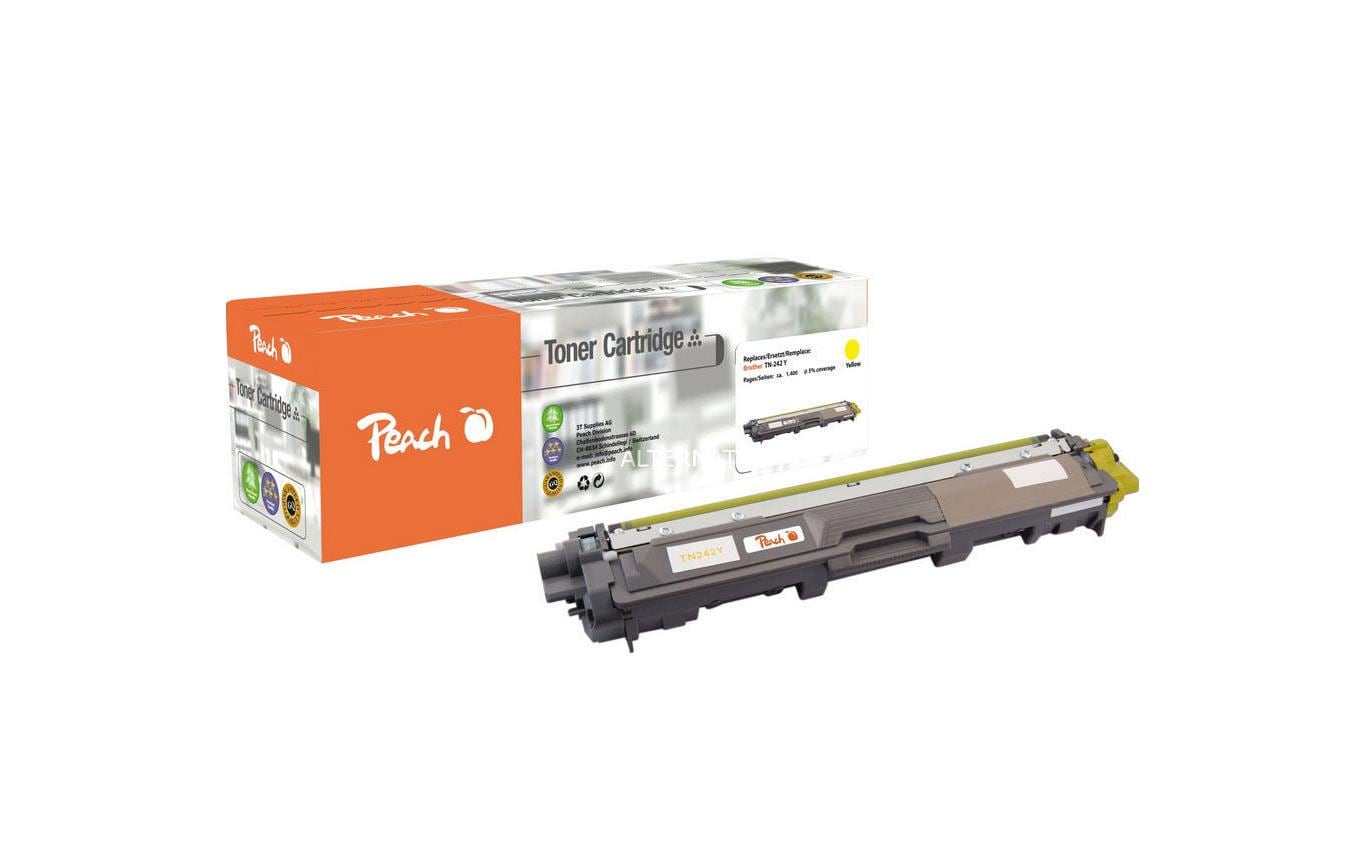 Peach TN-242 Gelb Toner – Kompatibel – 1'400 Seiten – für Brother DCP-9017 CDW/9022 CDW/HL-3142 CW und andere