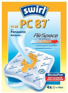 Swirl Staubbeutel PC 87 – für Panasonic MC-E/MC-CG-Modelle und andere