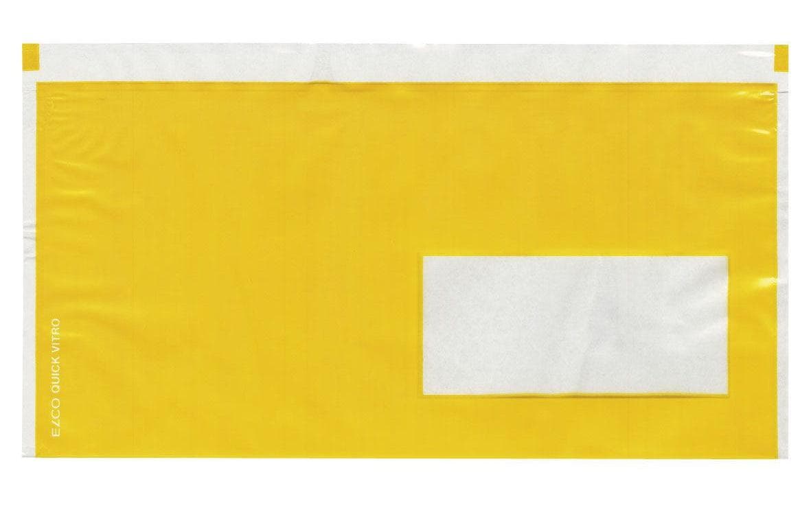 Elco Dokumententasche – C6/5 (229 × 114 mm), Fenster rechts, unbedruckt, gelb, selbstklebend – 250 Stück
