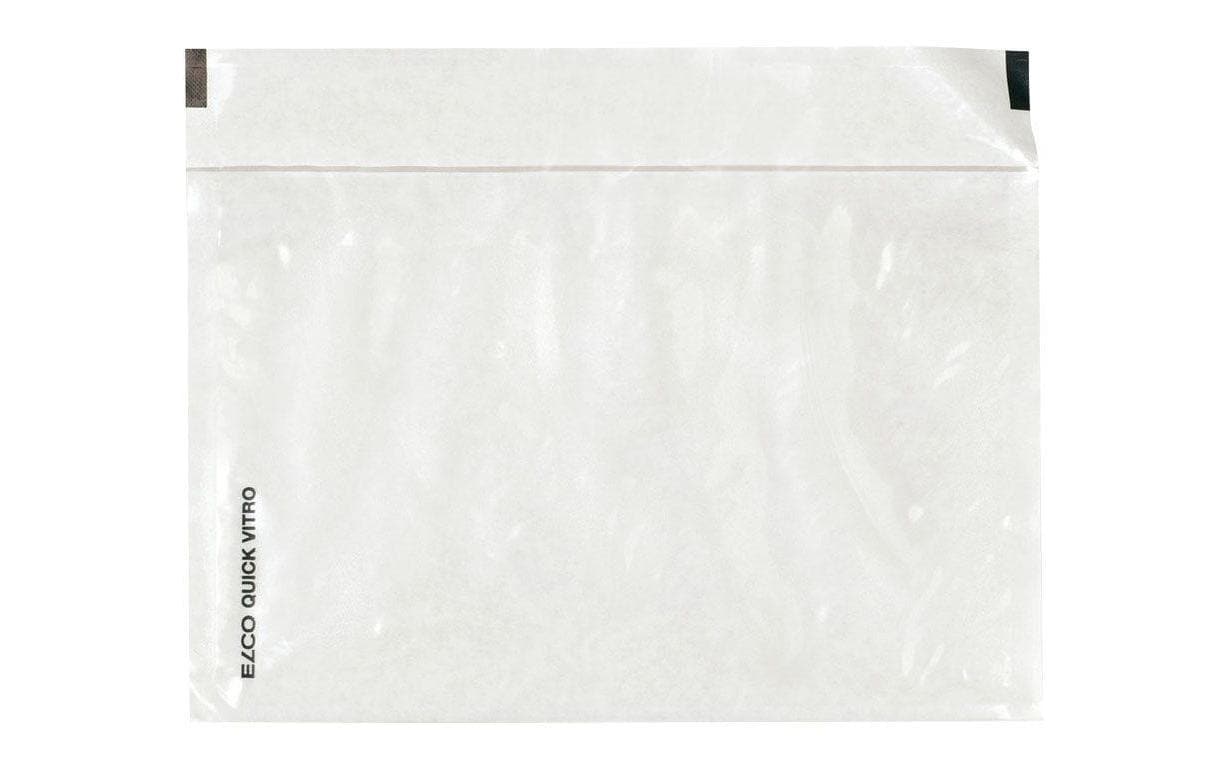 Elco Dokumententasche – C6 (165 × 120 mm), unbedruckt, transparent, PE, selbstklebend – 250 Stück