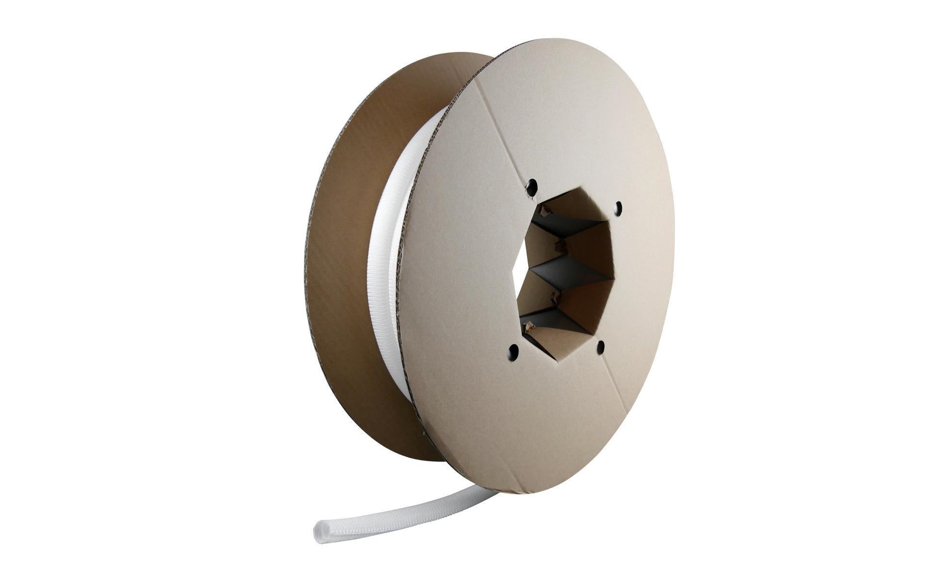 Label-the-cable Kabelschlauch – 40 mm × 25,00 m, Kunststoff, Weiss, selbstschliessend, 1er-Pack