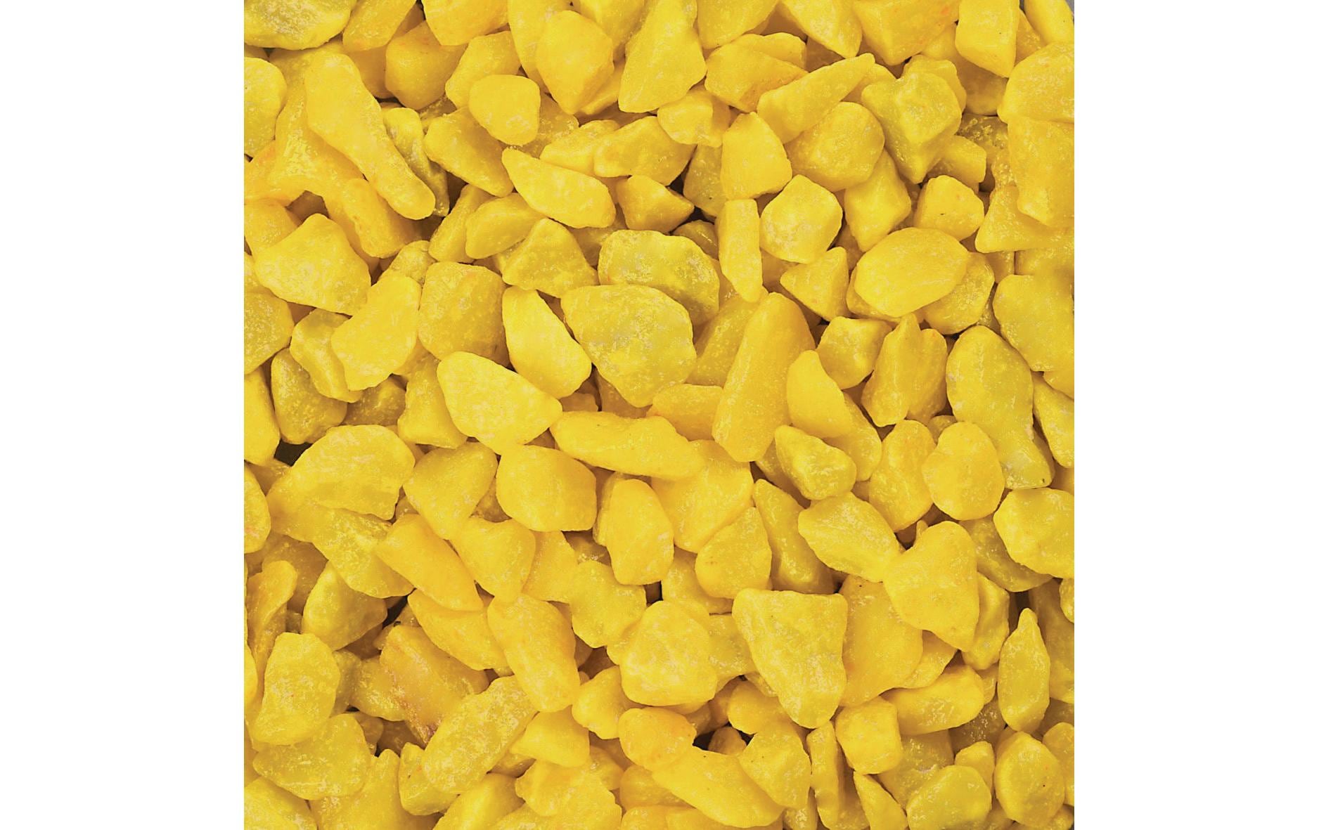 KNORR prandell Dekosteine – für Laterne, Vase – 500 ml, Korngrösse 9–13 mm – Steingut, Gelb
