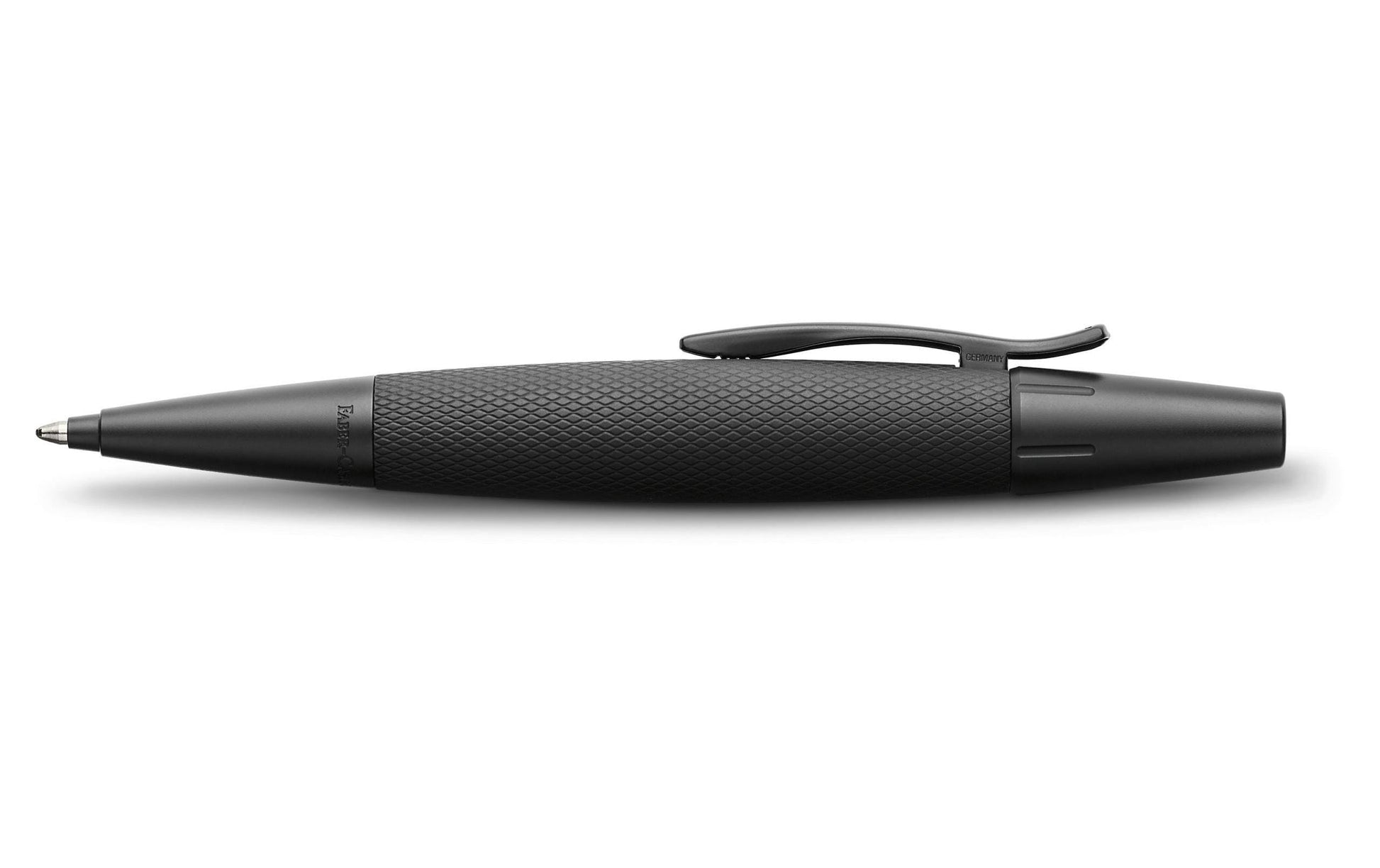 Faber-Castell e-motion Gelschreiber, Druckmechanik – Schwarz, nachfüllbar, Aluminium, 1 Stk.