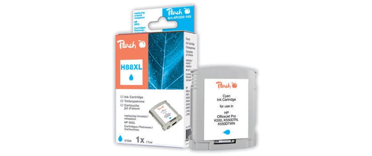 Peach 88XL Cyan Tintenpatrone (Kompatibel) – 1'750 Seiten – für HP OfficeJet Pro K5400/550/8600