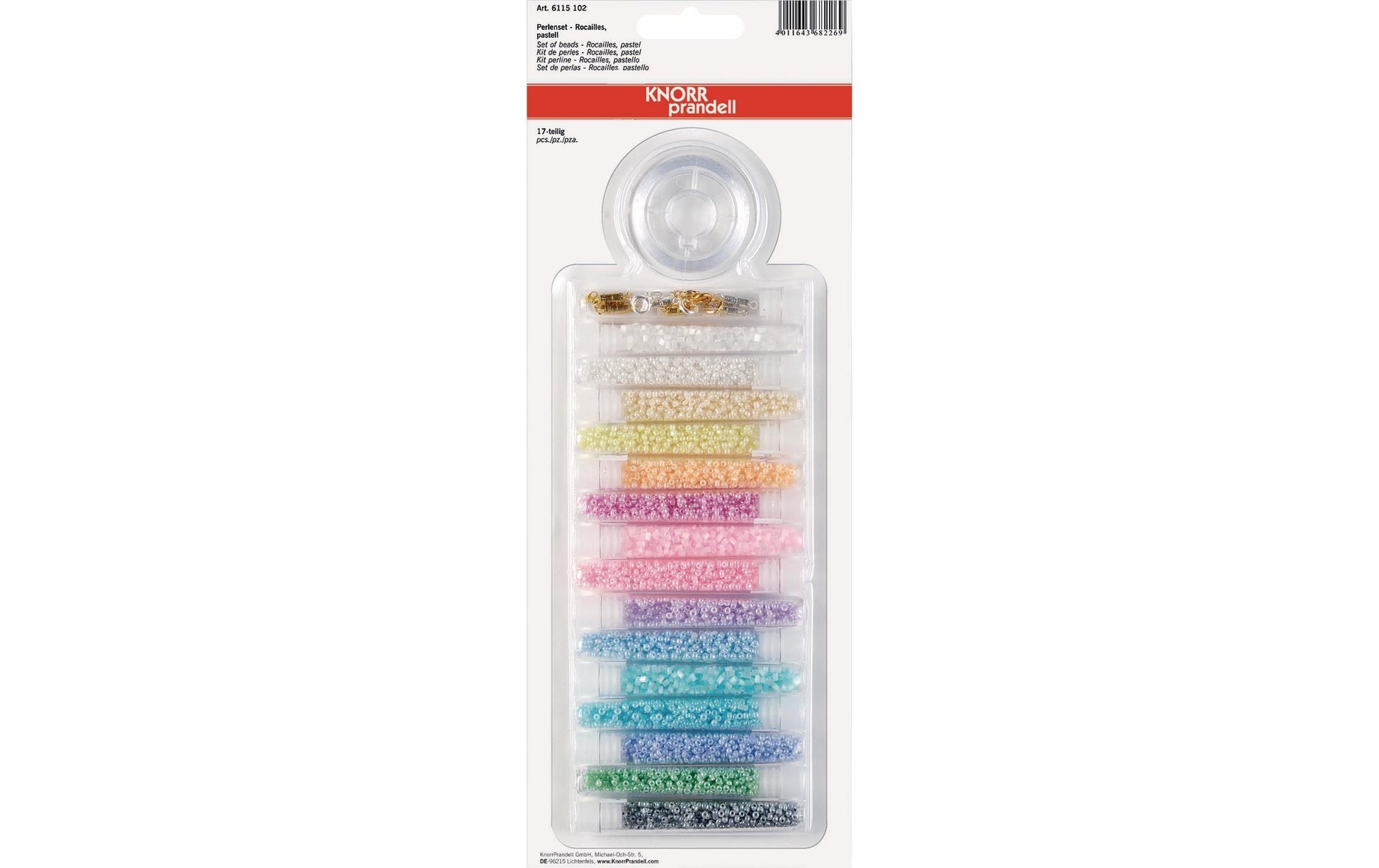 Knorr Prandell Rocailles, rund, Glas – mehrfarbig – Ø 2,5 mm – 15 Stk.