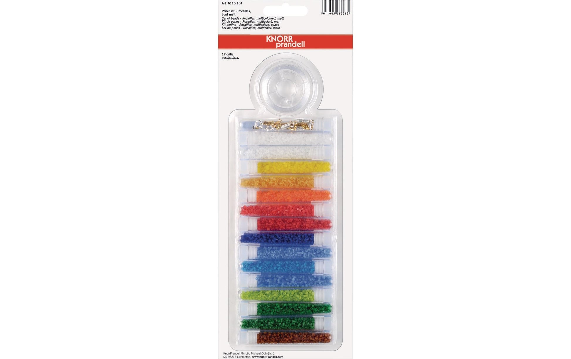 Knorr Prandell Rocailles, rund, Glas – mehrfarbig – Ø 2,5 mm – 15 Stk.