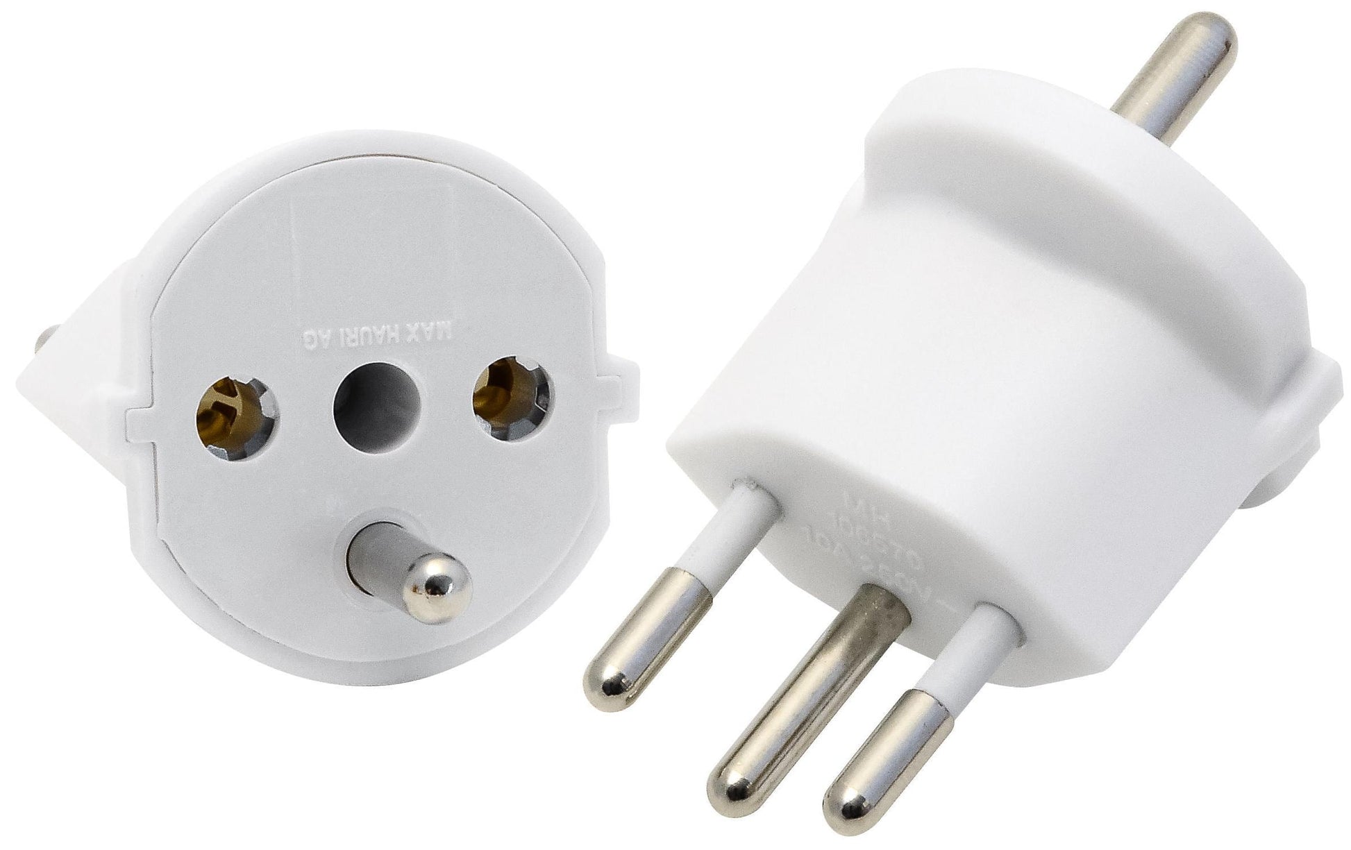 Max Hauri AG Max Hauri Adapterkabel, T12 zu Schuko, 3-polig, 10 A – weiss