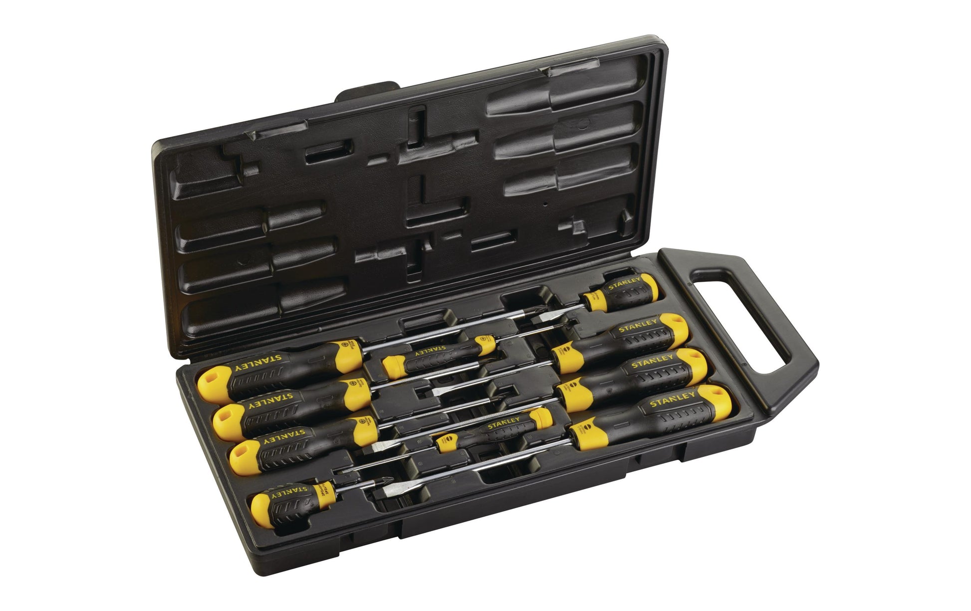 Stanley CushionGrip – Schraubenzieher-Set PZ/SL, 10-teilig – Etui