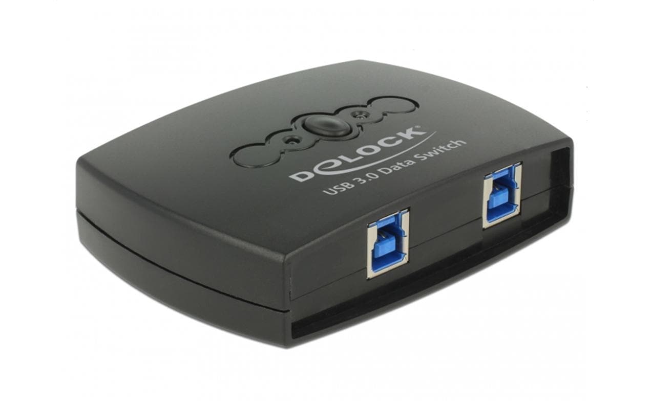 DeLOCK USB-Adapter USB-B auf USB-A – USB 3.2 Gen 1 (5 Gbit/s) – LED-Anzeigen, Tasten – Schwarz