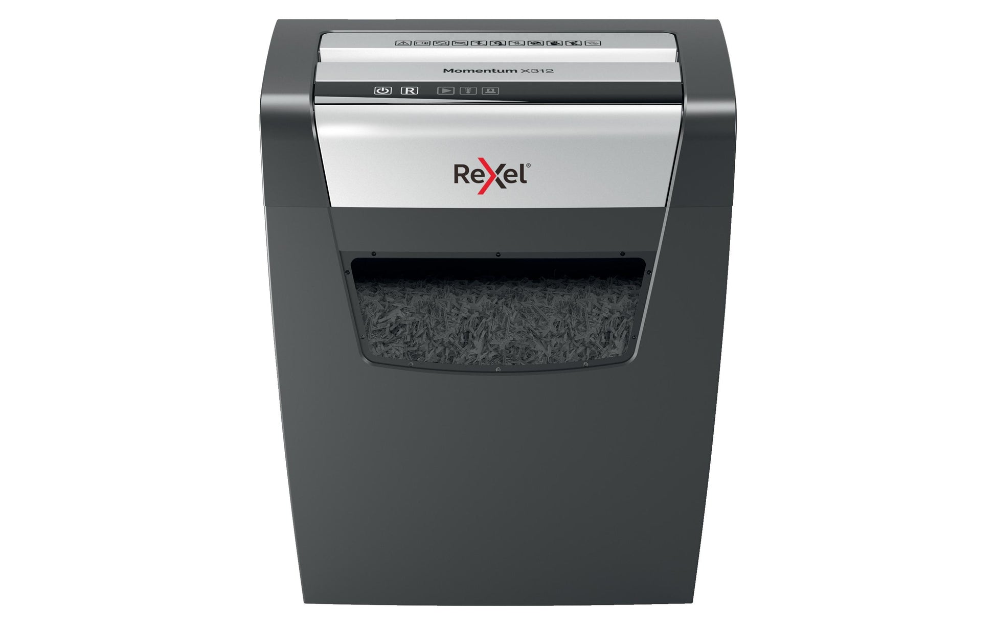Rexel Momentum X312 – Aktenvernichter, DIN P-3, Partikelschnitt 5 × 42 mm, 12 Blatt, 23 l, A4