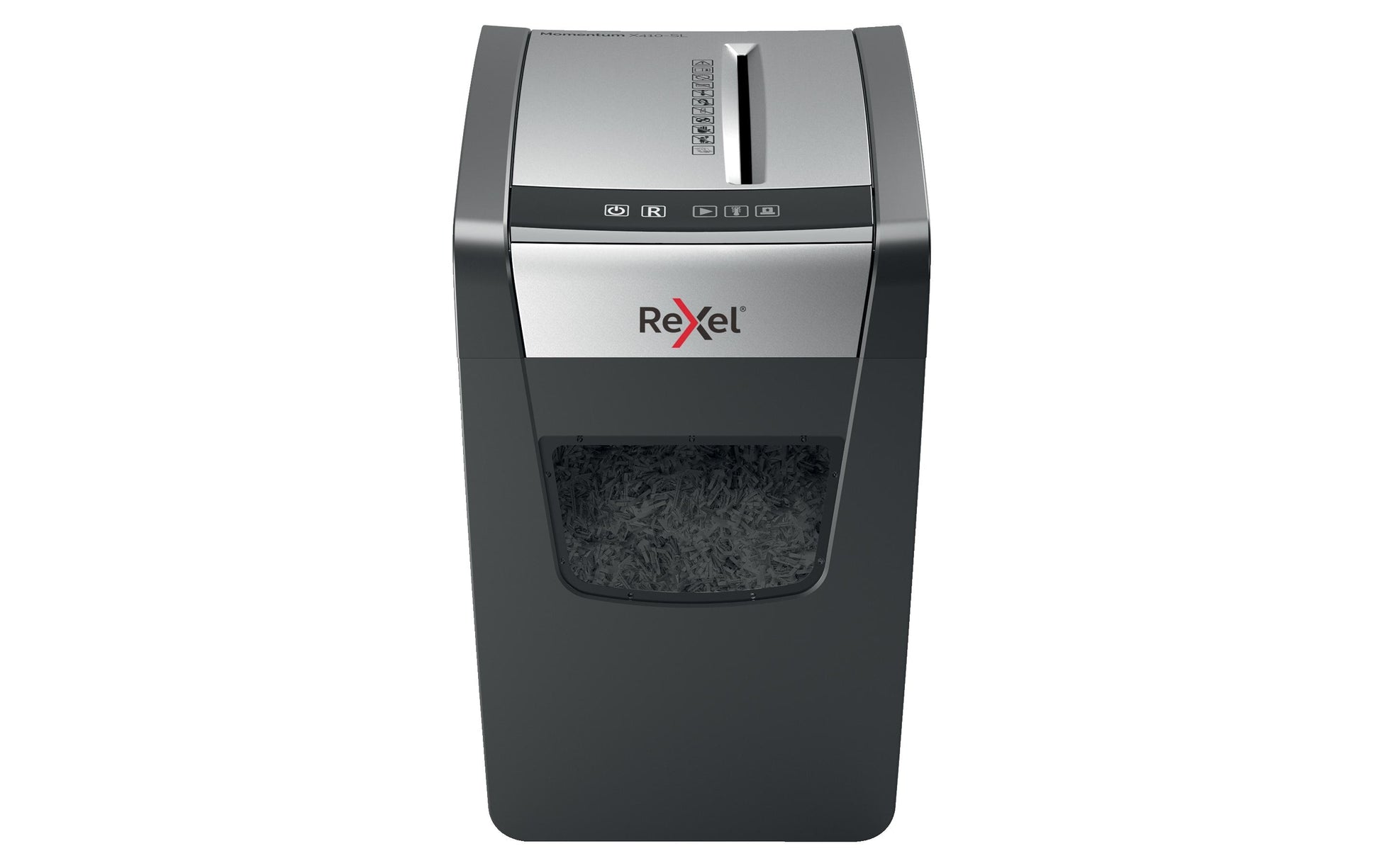 Rexel Momentum X410-SL – Aktenvernichter, DIN P-4, Partikelschnitt 4 × 28 mm, 10 Blatt, 23 l, A4