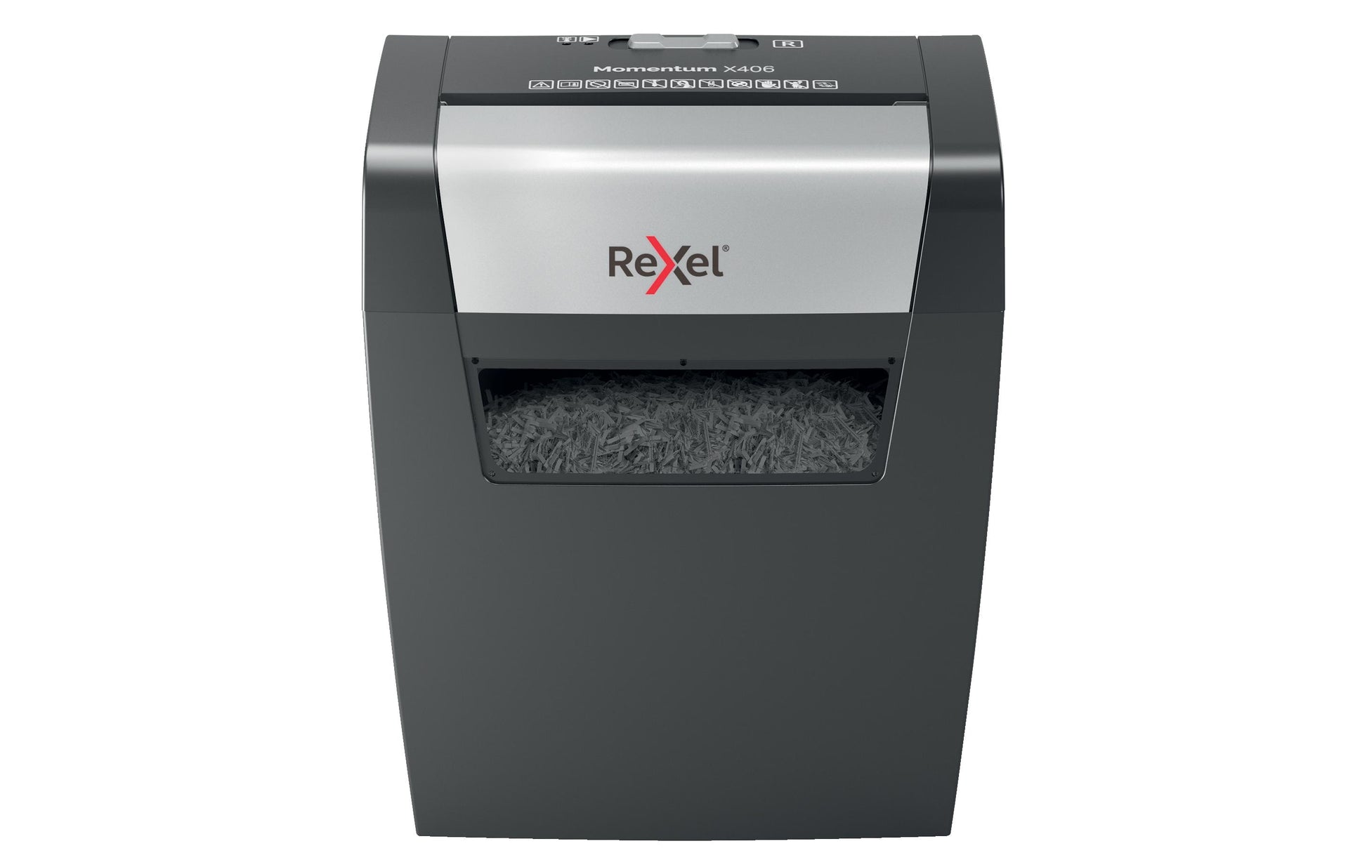 Rexel Momentum X406 – Aktenvernichter, DIN P-4, Partikelschnitt 4 × 28 mm, 6 Blatt, 15 l, A4
