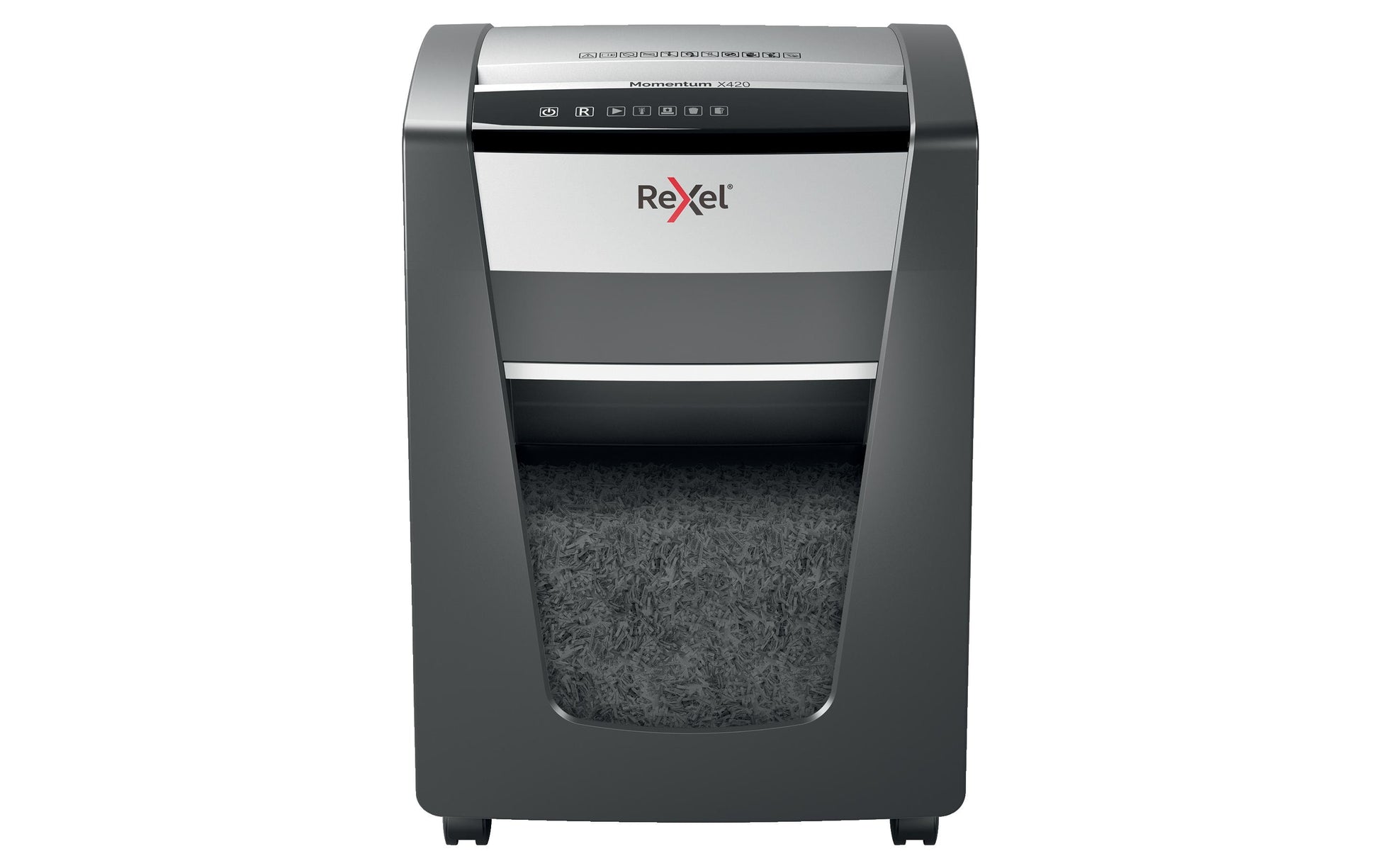 Rexel Momentum X420 – Aktenvernichter, DIN P-4, Partikelschnitt 4 × 40 mm, 20 Blatt, 30 l, A4
