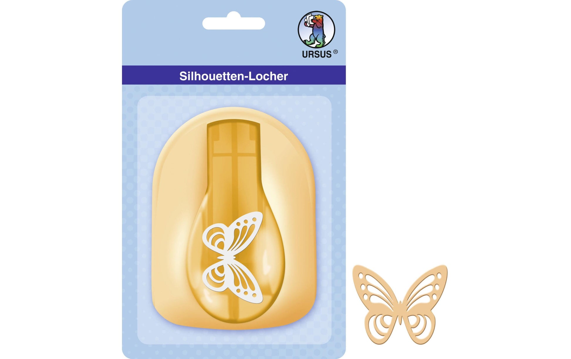 URSUS Motivstanzer Schmetterling – Ø 45 mm, gold, weiss