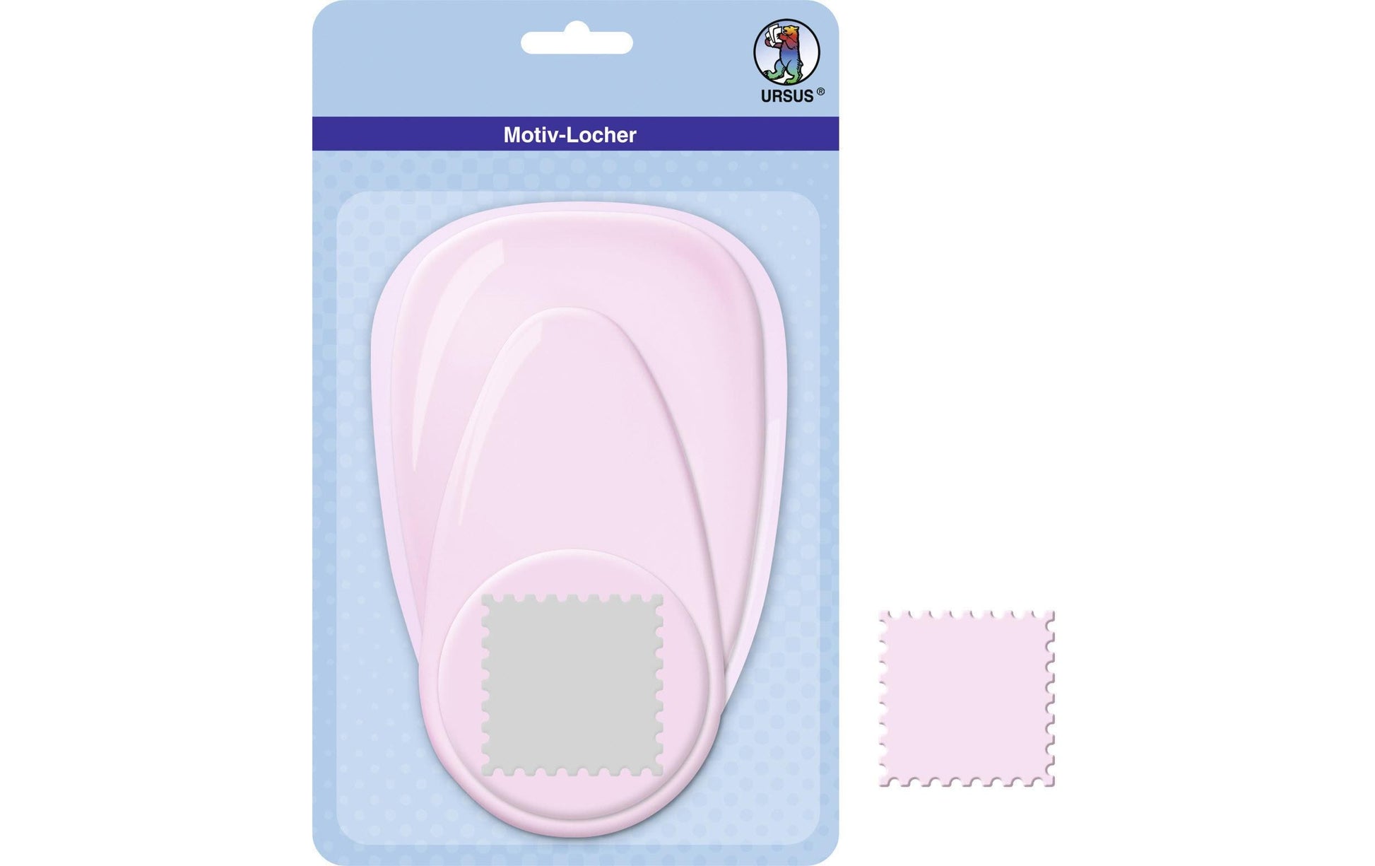 URSUS Motivstanzer Briefmarke, Ø 76 mm, pink