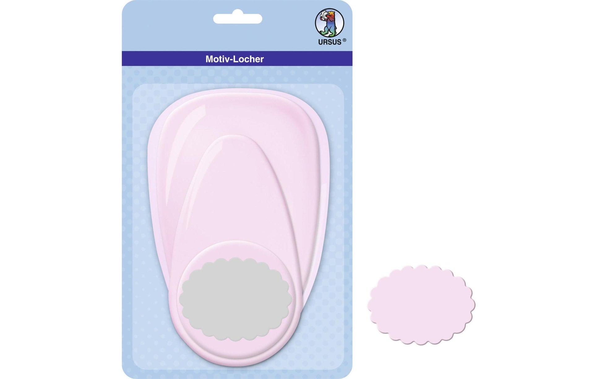 URSUS JUMBO – Motivstanzer Oval, Ø 76 mm, rosa, 1 Stück