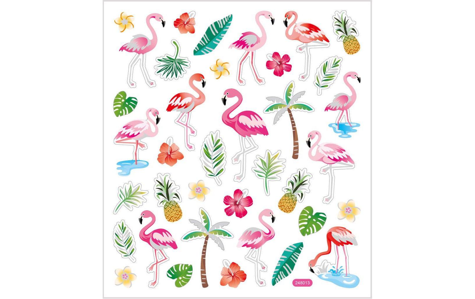 Creativ Company Sticker – 15 × 16,5 cm, Flamingo – 1 Bogen, Folie