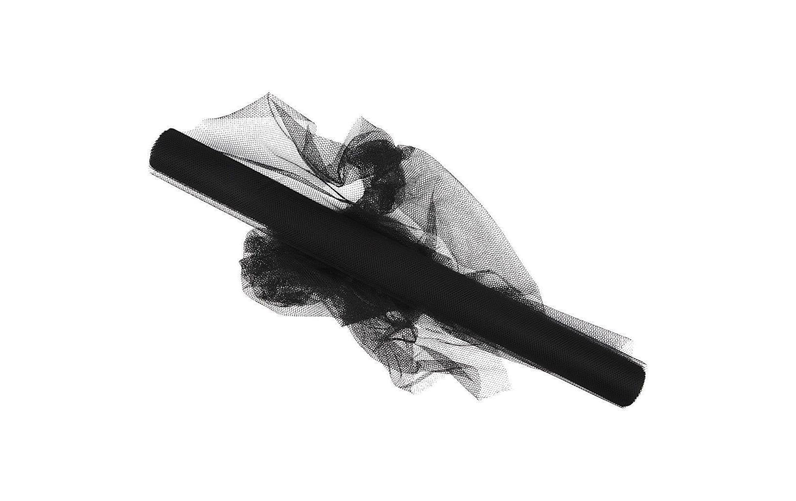 Creativ Company Dekostoff (Tüll), Polyester, Schwarz, 50 cm × 5 m, 1 Stk.