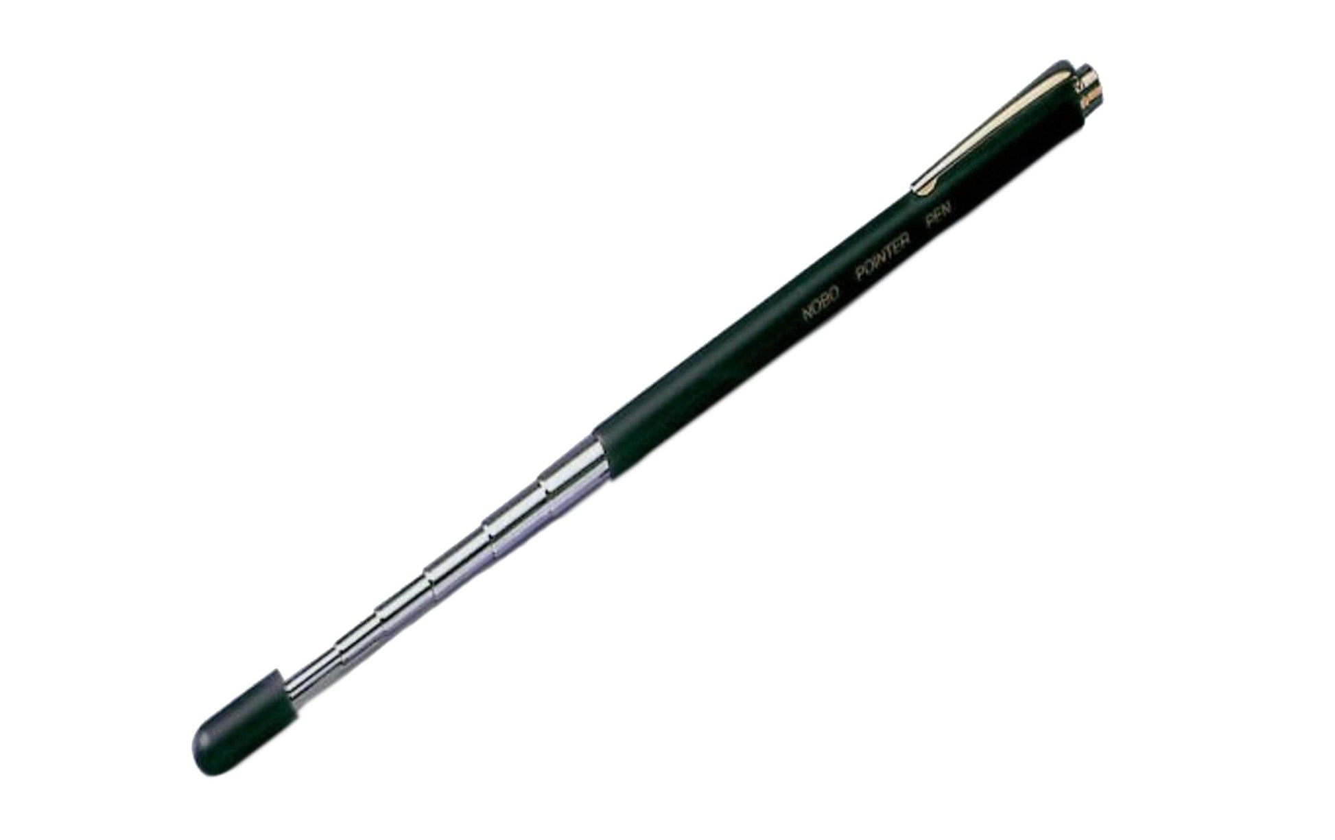 Nobo Teleskopzeigestab – 13–62,5 cm, schwarz/silber, mit Kugelschreiber