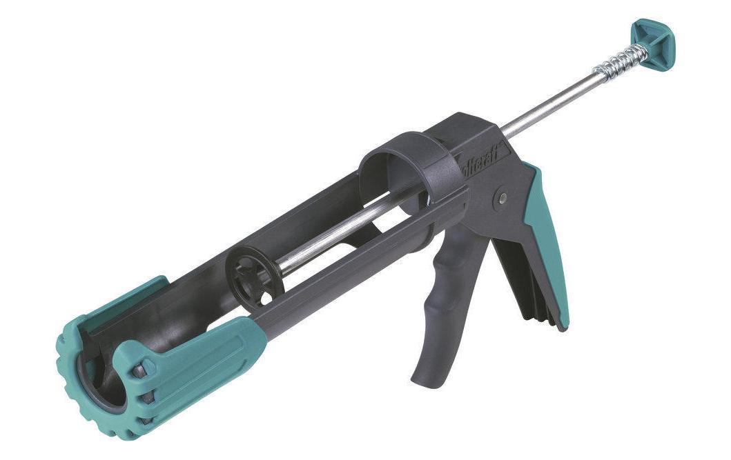 wolfcraft GmbH Wolfcraft MG200 ERGO Kartuschenpistole – 310 ml, Pressdruck 130 kg, tropffrei – für Acrylglas & Silikon
