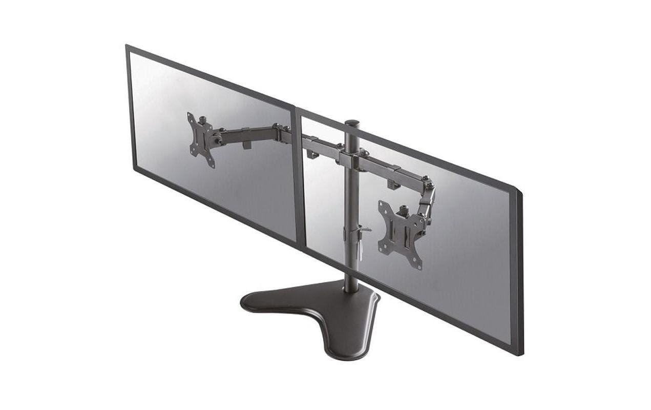 Neomounts D550DDBLACK – Tischhalterung, Dual, bis 32", VESA 75 × 75/100 × 100 mm, 16 kg, höhenverstellbar