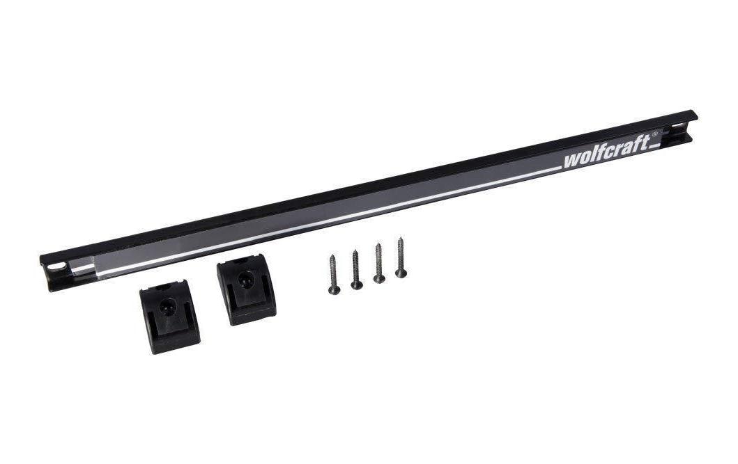 wolfcraft GmbH Wolfcraft Magnetleiste 460 mm – inkl. 2 Halterungen, 4 Schrauben, grau, aluminium