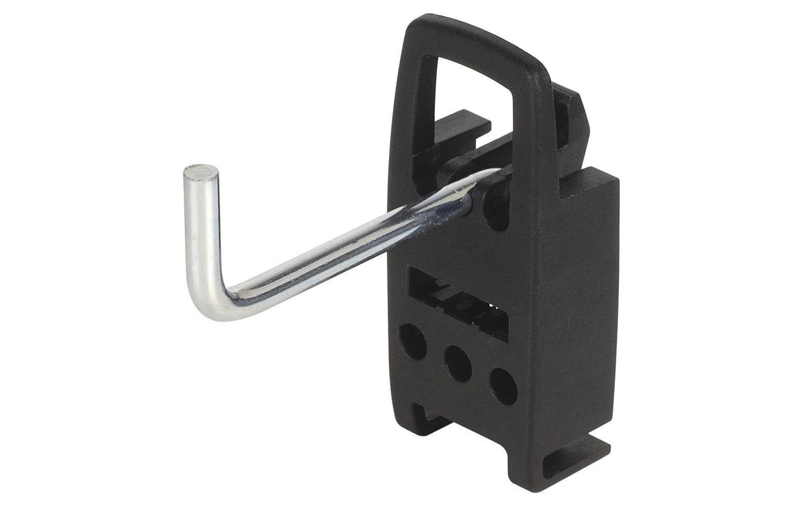 wolfcraft GmbH Wolfcraft Lochwand-Einzelhaken 5-teilig – J-Haken, schwarz, B 30 × H 68 × T 70 mm, für Lochwand