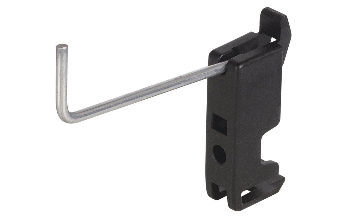 wolfcraft GmbH Wolfcraft Lochwandhaken – 10-teilig, J-Haken, schwarz, B 19 × H 80 × T 80 mm