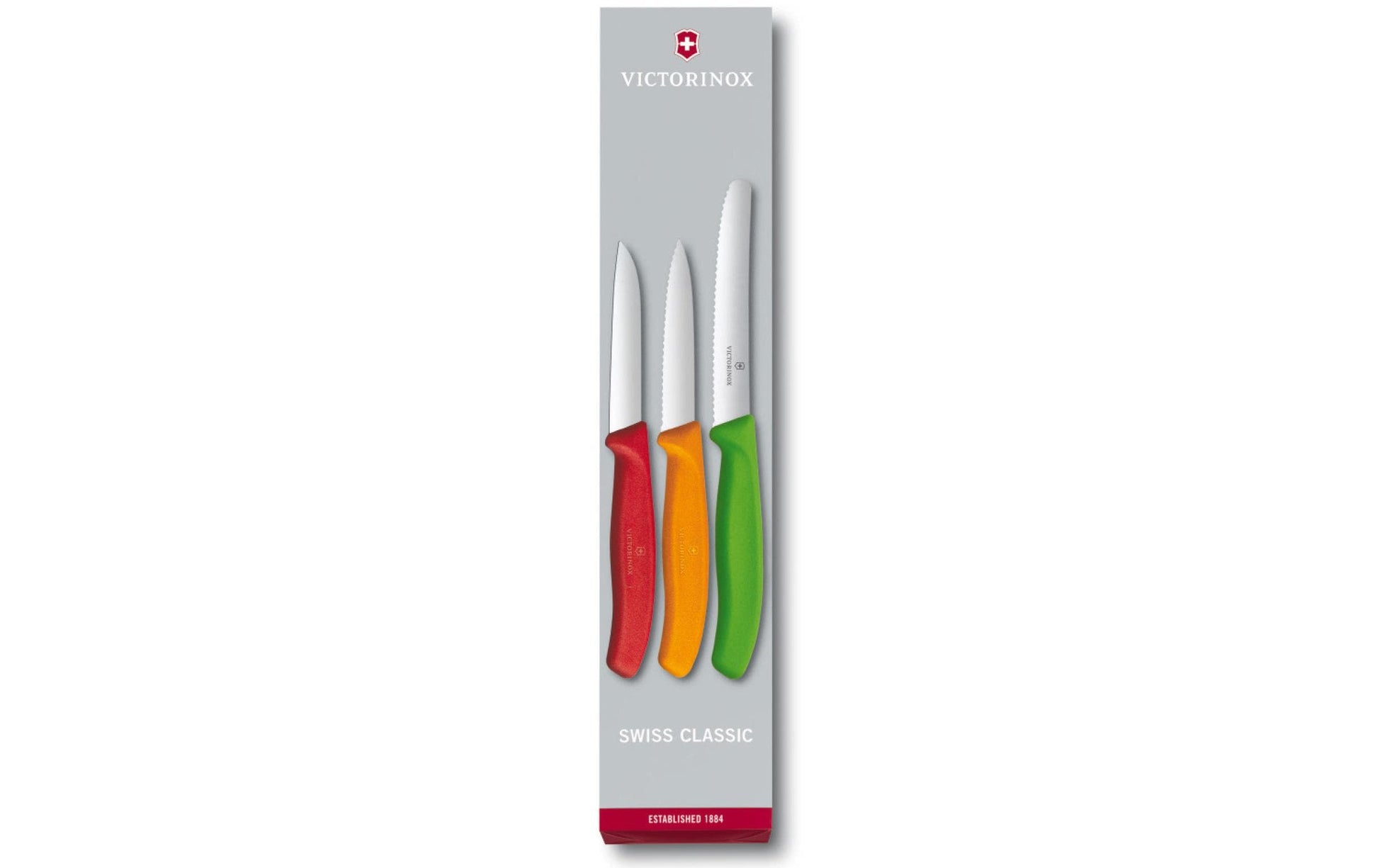 Victorinox 3-teiliges Messerset, Edelstahlklingen, Kunststoffgriff