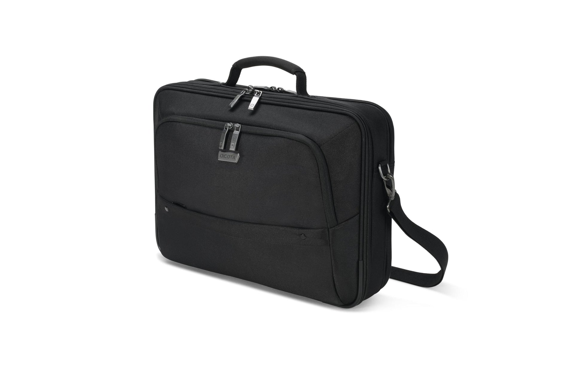 DICOTA ECO Multi Plus Select Notebook-Tasche für bis 15,6" – Trolley-Band, abnehmbarer Schultergurt – Schwarz