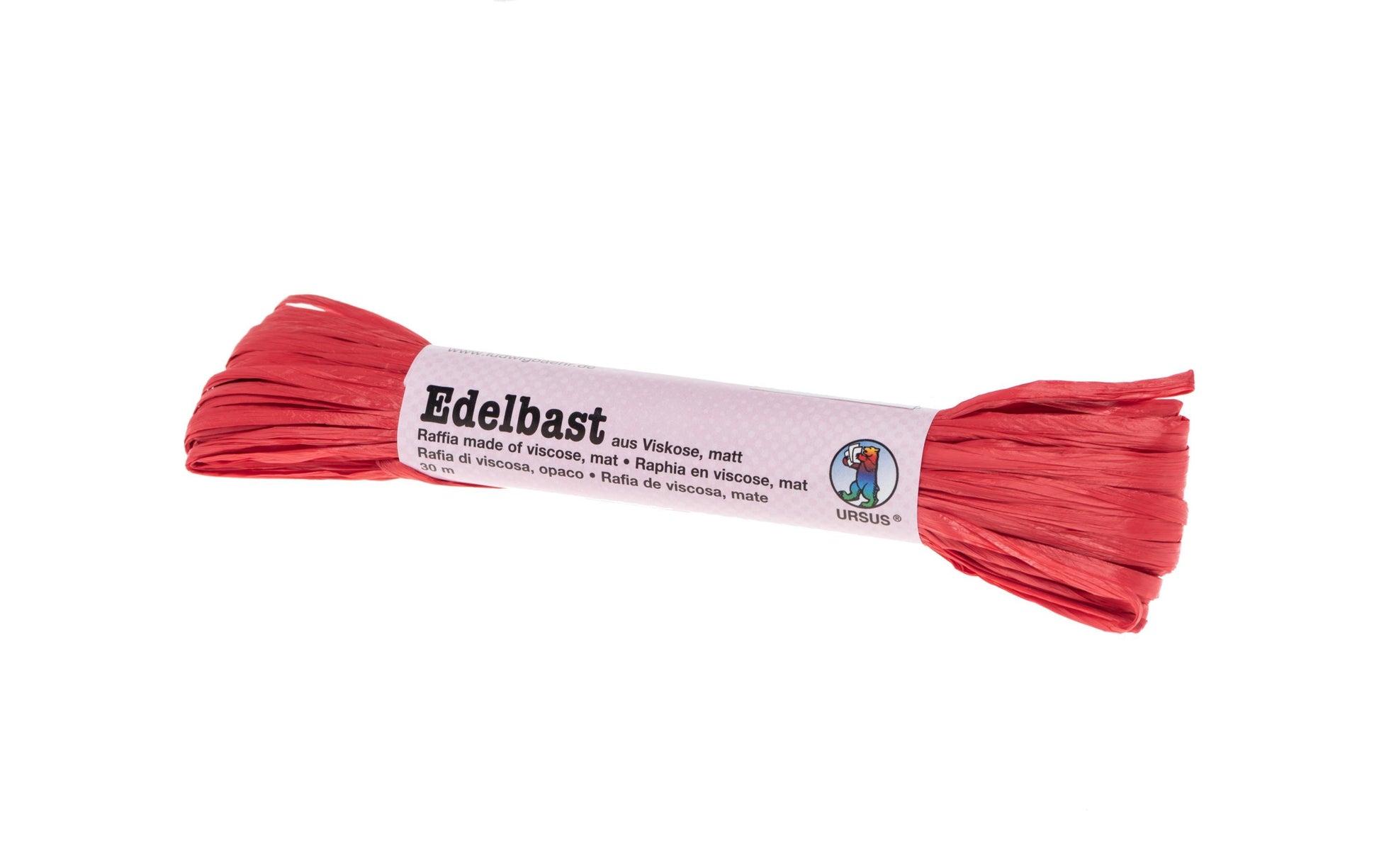 URSUS Geschenkband Viskose Rot – 30 m – 1 Stk.