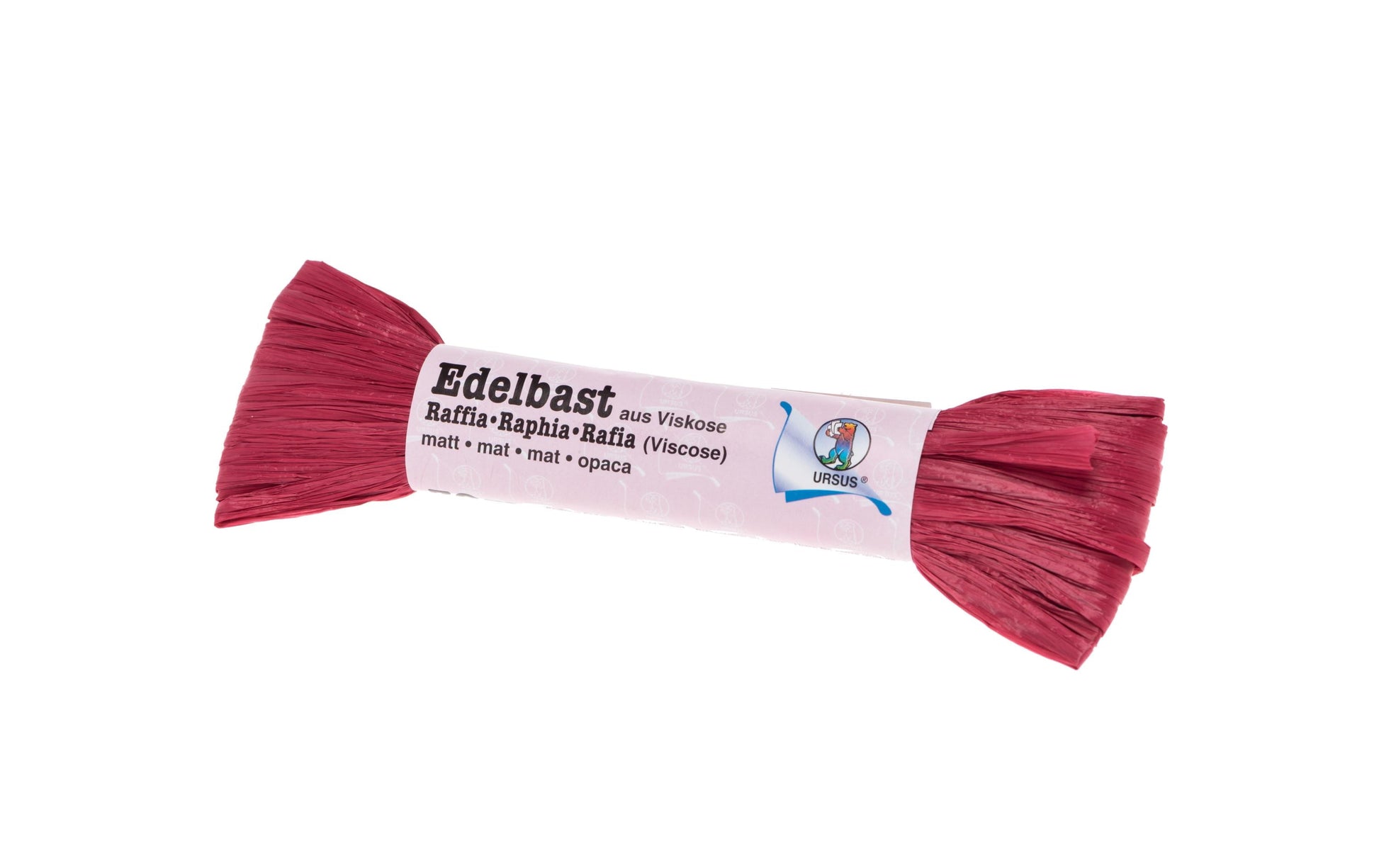 URSUS Bastband (Papierbast), Viskose, Matt, Weinrot, 30 m, 1 Stk.