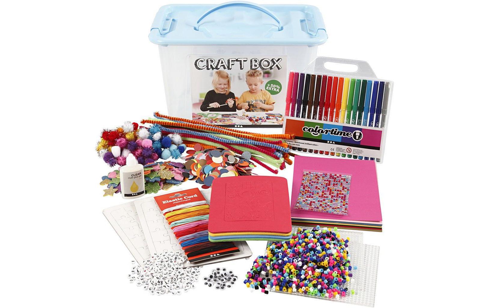 Creativ Company Bastel-Box – Bastelset – 14-teilig – Filz, mehrfarbig – ab 6 Jahren