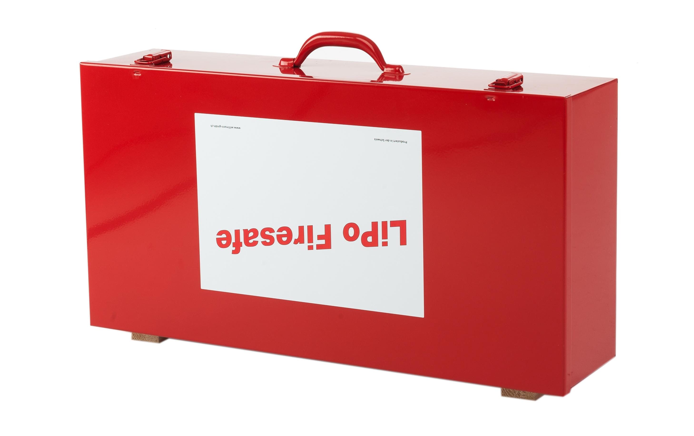 Willimann LiPo Firesafe Typ 03 Batterie-Aufbewahrung – 5 Fächer, Metall, B 340 × H 160 × T 620 mm