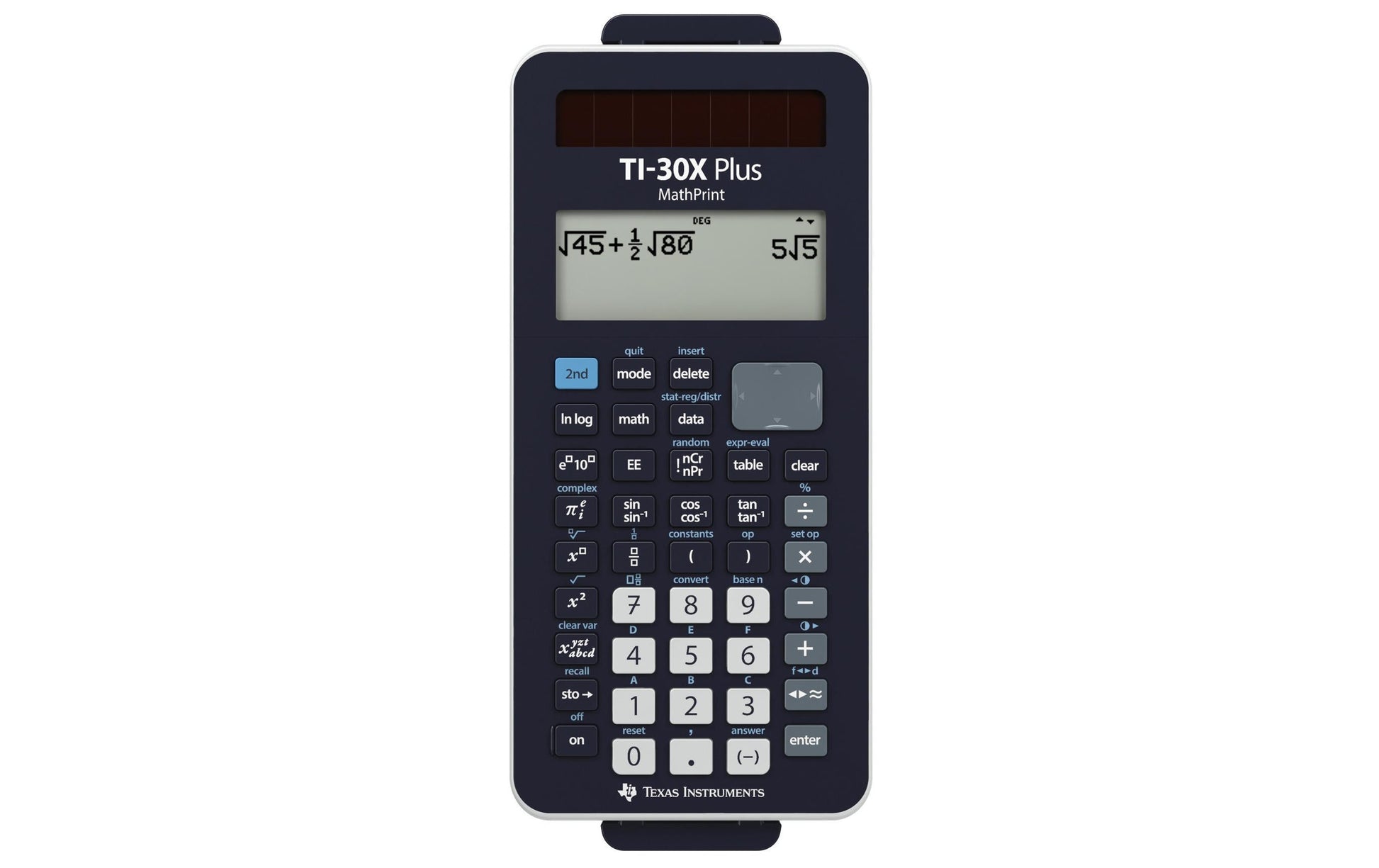 Texas Instruments Wissenschaftlicher Taschenrechner TI-30X Plus – Solar/Batterie – Schwarz