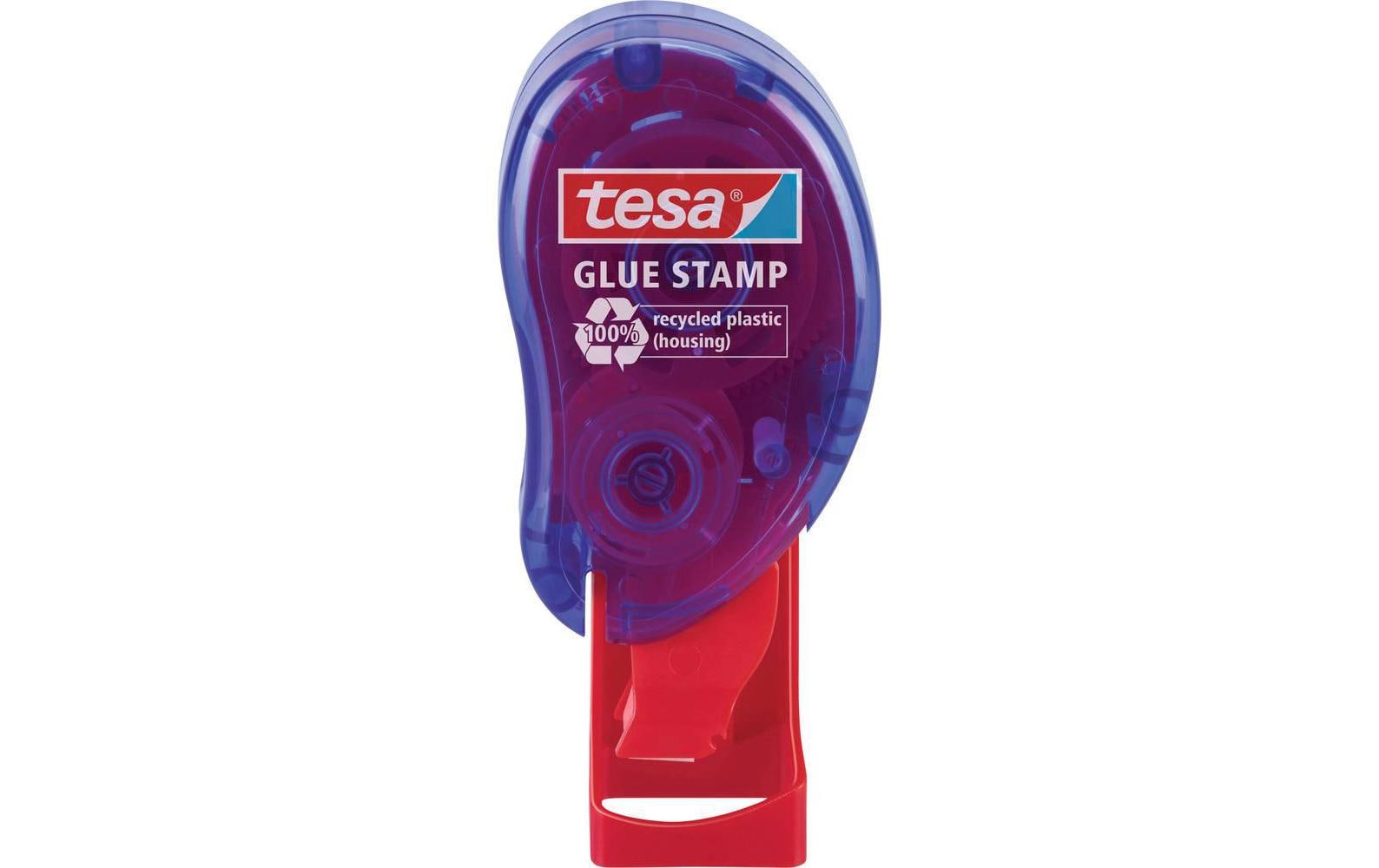 TESA Klebestempel – permanent, transparent, lösungsmittelfrei, geruchsarm, für Papier, Karton, Fotos und mehr