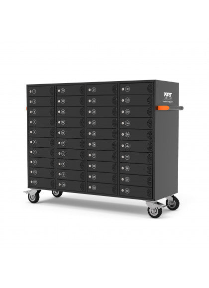 Port Designs 901969 – Ladeschrank für 40 Geräte, bis 14", abschliessbar, mit Rollen, 1'426 × 520 × 1'210 mm