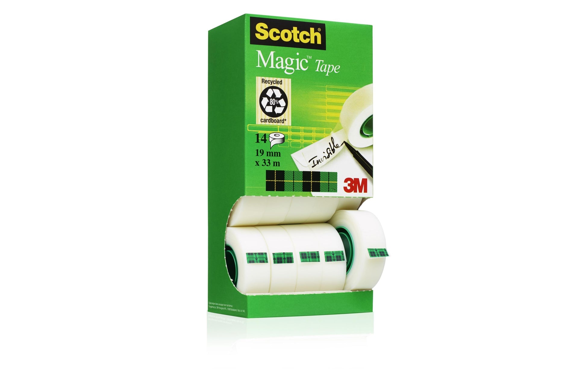 Scotch Magic Klebefilm klar – 19 mm × 33 m, transparent, 14 Stück