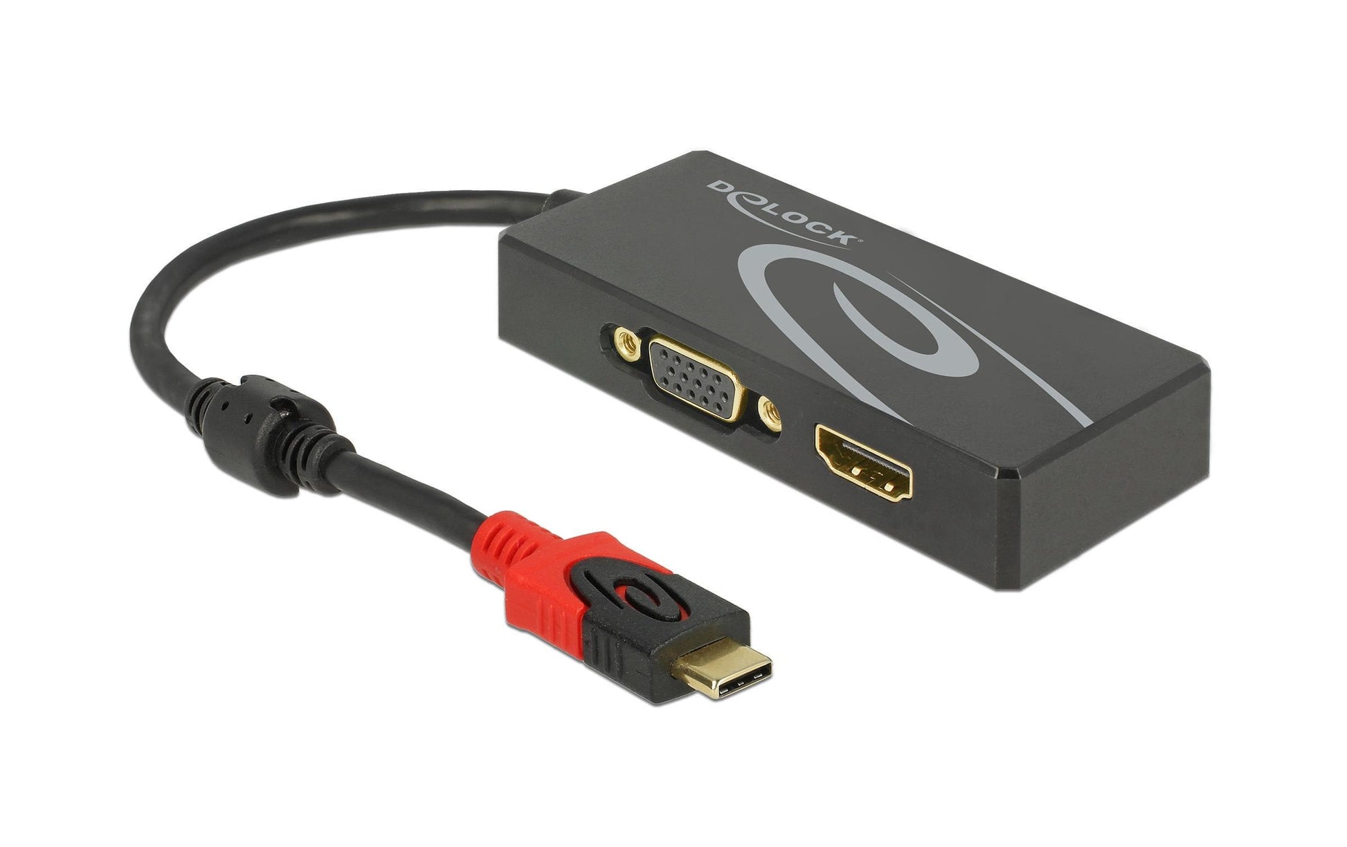 DeLOCK 87730 Multi-Monitor-Adapter USB-C zu DP/HDMI/VGA – 2× Ausgänge, 4K (3840 × 2160)