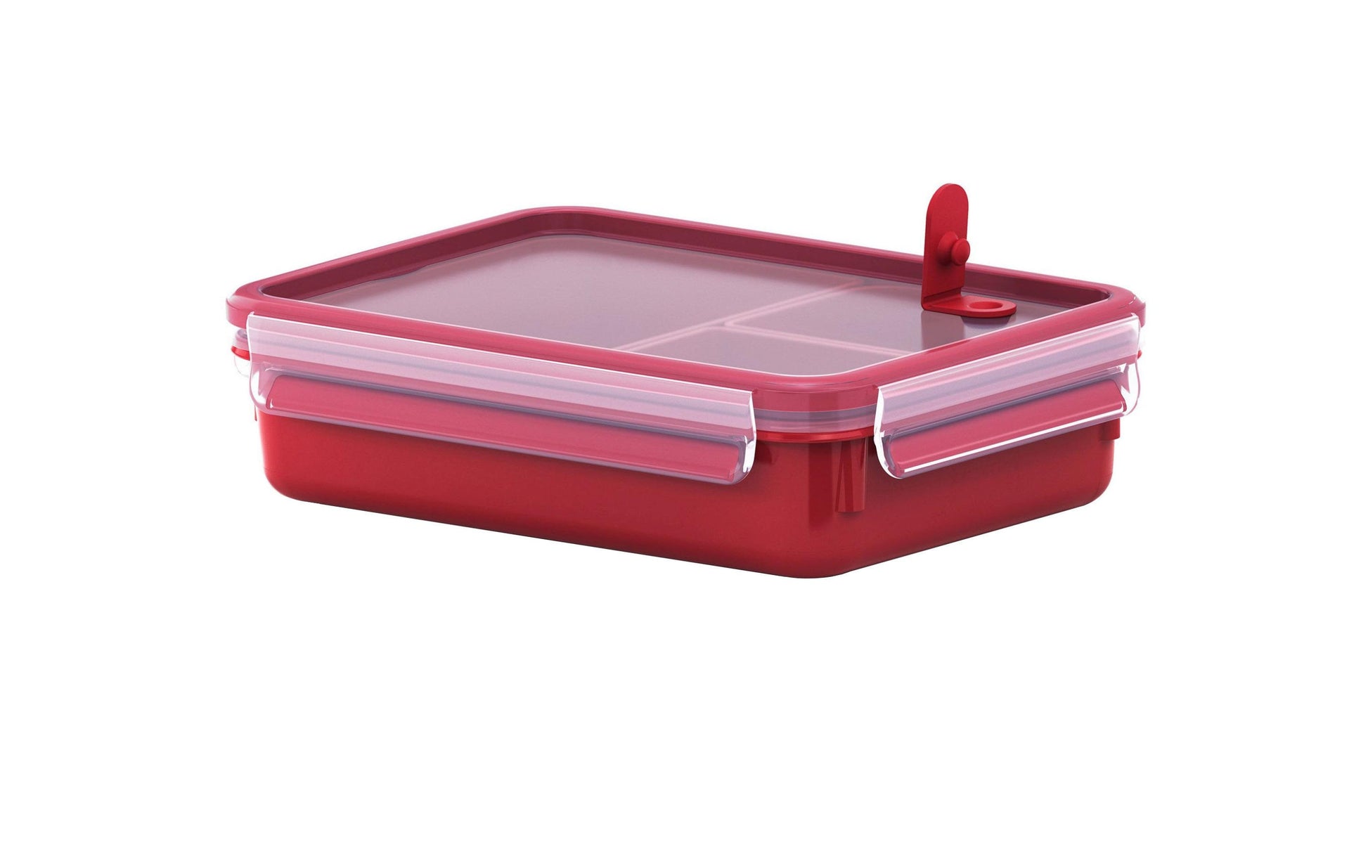 EMSA Vorratsdose 1,2 l, 22,5 × 16,3 × 5,8 cm, Polypropylen (PP)/TPE, Rot/Transparent